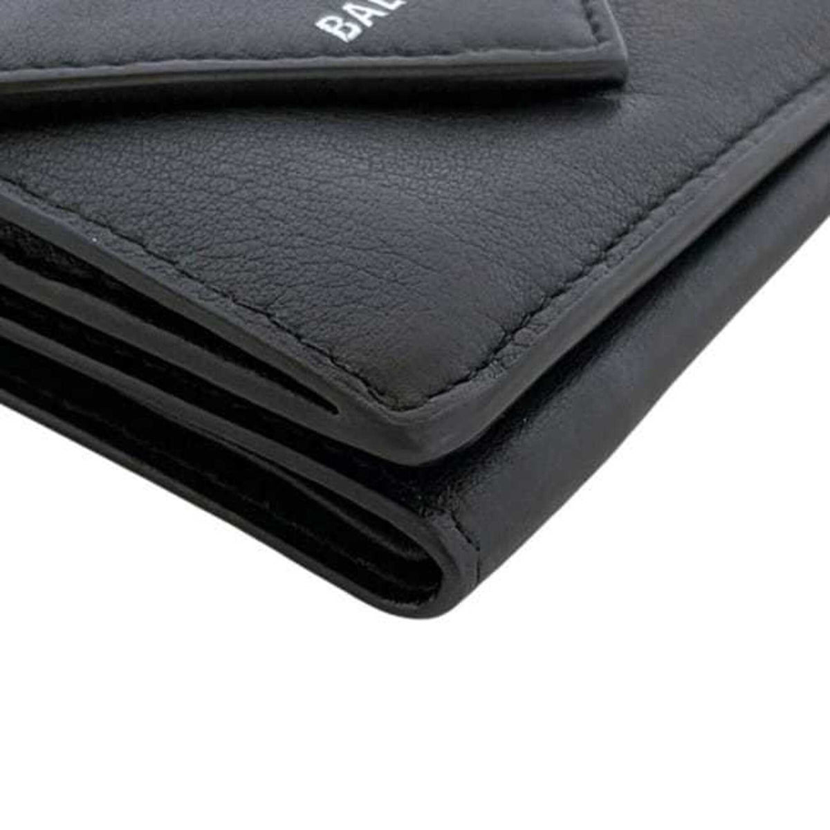 Balenciaga Black Leather Wallet (Tri-Fold) (Pre-Owned)