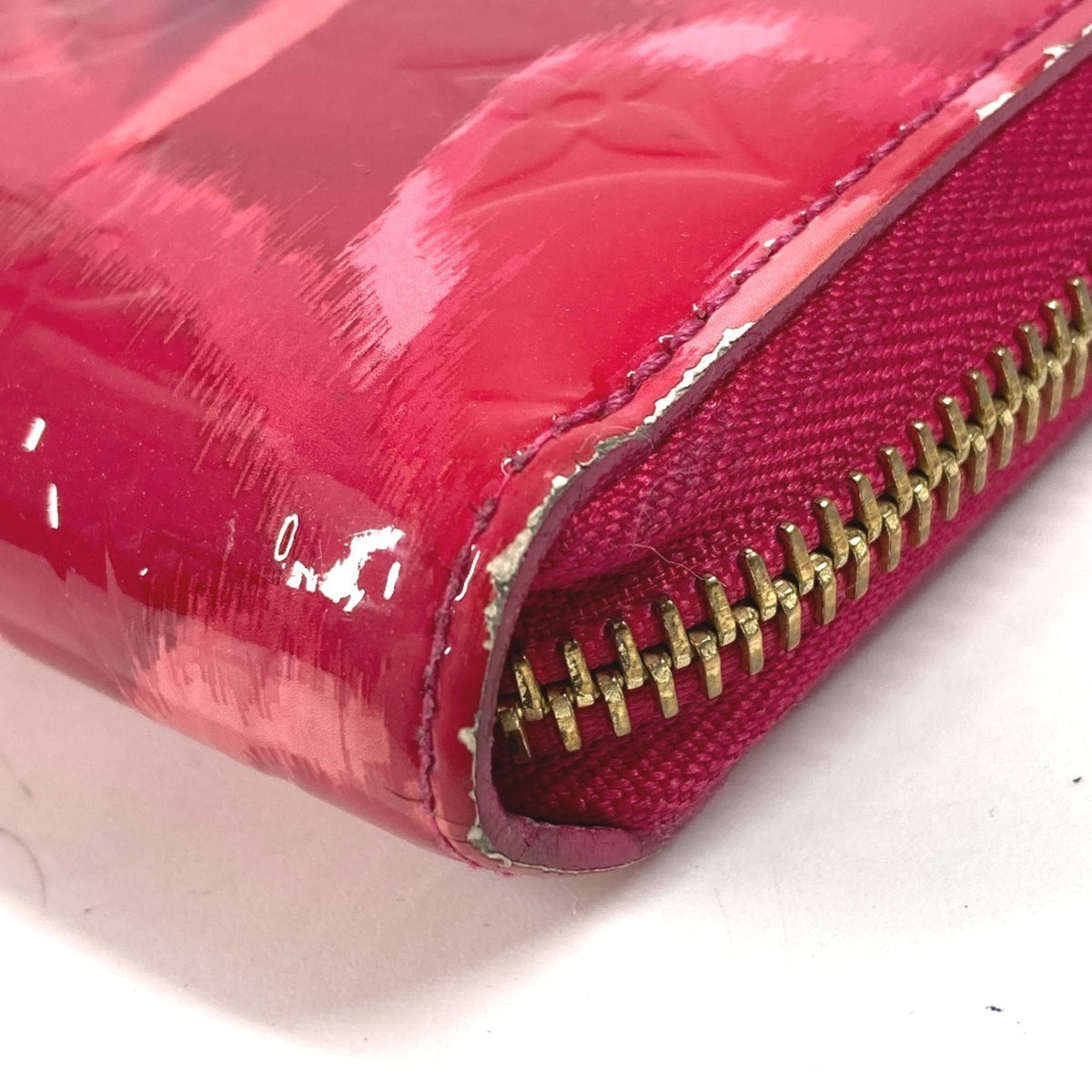 Louis Vuitton Pink Patent Leather Long Wallet (Bi-Fold) (Pre-Owned)