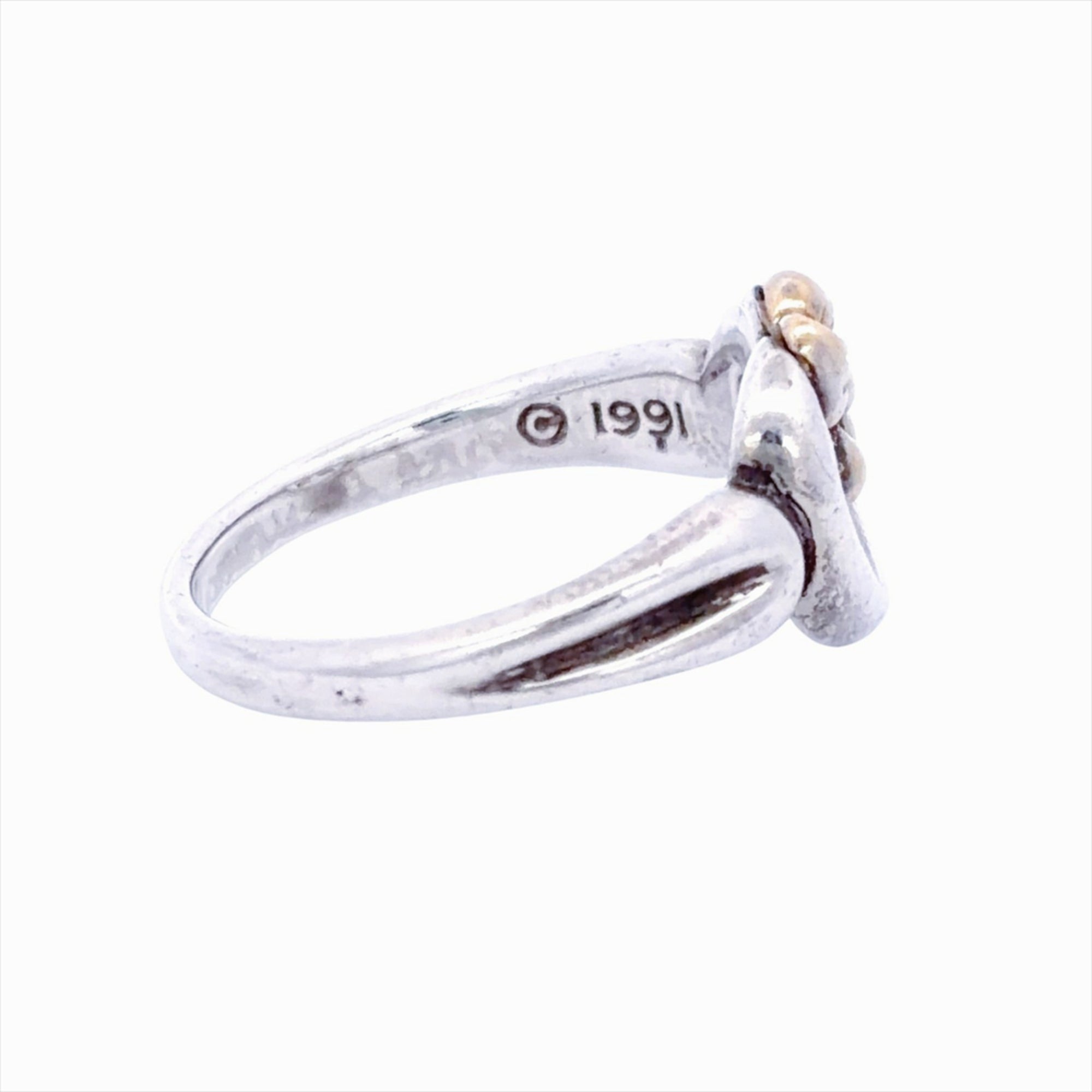 Tiffany Silver Yellow Gold (18K) Silver 925 Band Ring (Pre-Owned)