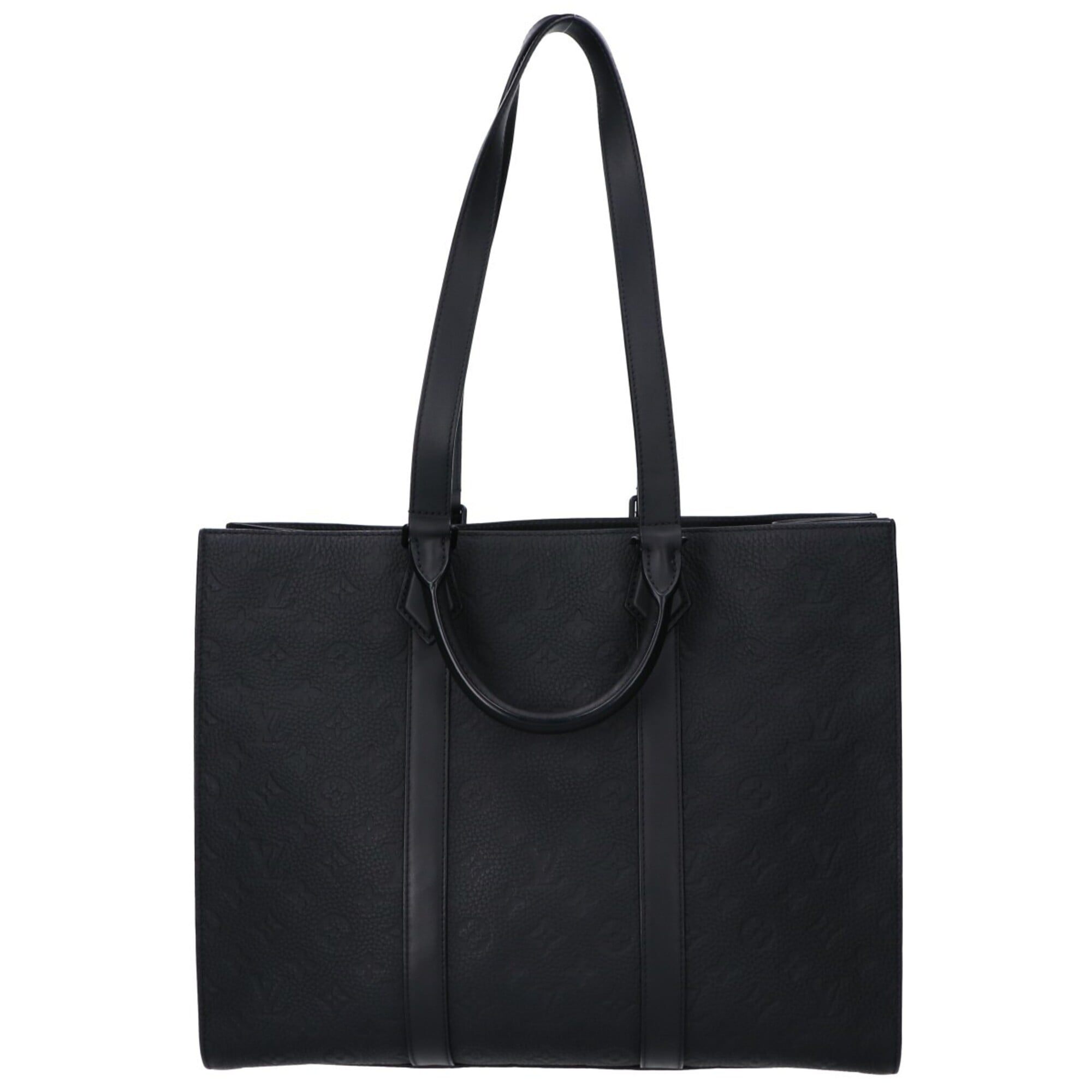 Louis Vuitton Black Leather Tote Bag (Pre-Owned)
