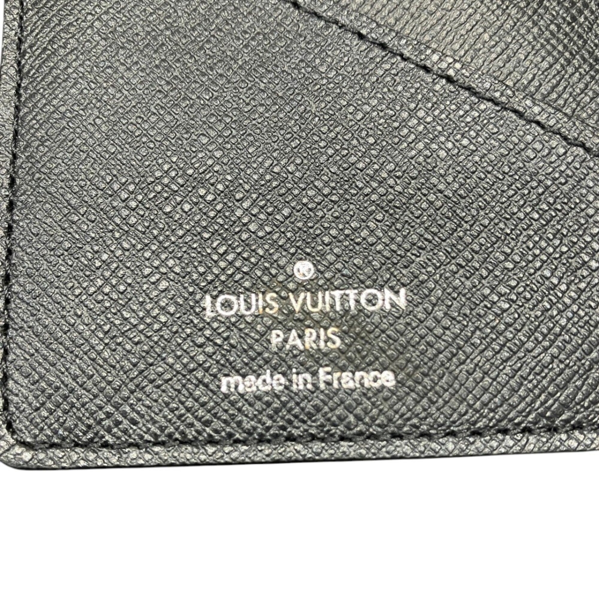 Louis Vuitton Taiga Gray Leather Long Wallet (Bi-Fold) (Pre-Owned)