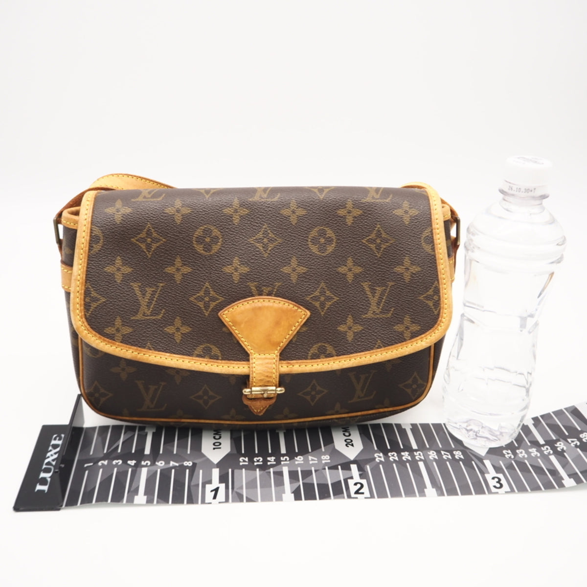 Louis Vuitton Monogram Beige Brown Coated Canvas Leather Shoulder Bag (Pre-Owned)
