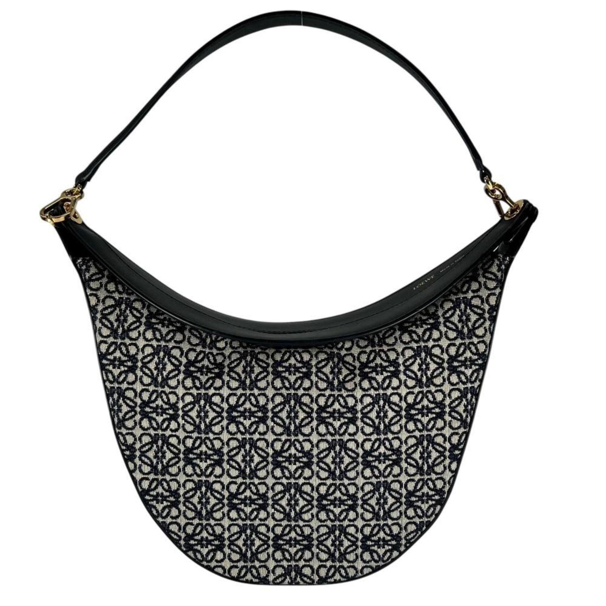 Loewe Black Navy Jacquard Leather Handbag (Pre-Owned)