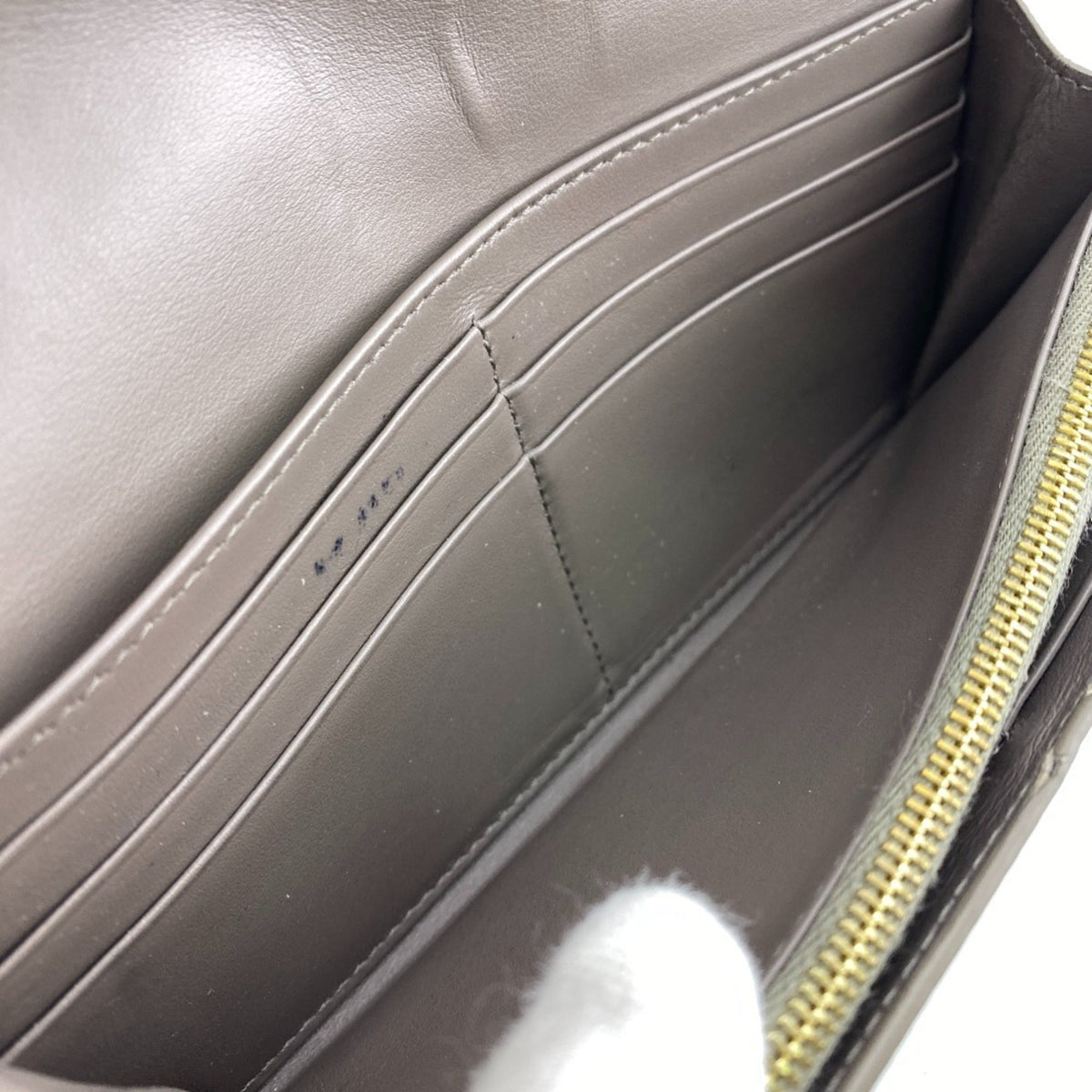 Celine Grayish Leather Long Wallet (Bi-Fold) (Pre-Owned)