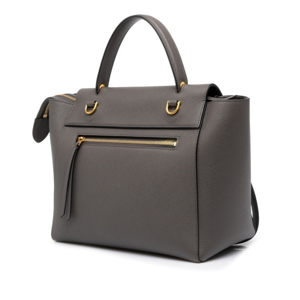 Celine Gray Leather Handbag Shoulder Bag (Pre-Owned)