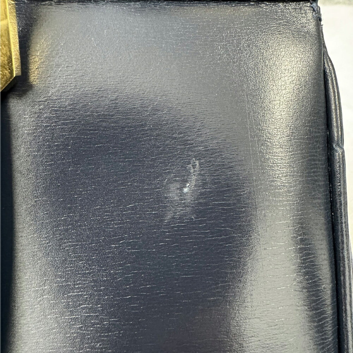 Gucci Dark Navy Leather Tote Bag (Pre-Owned)