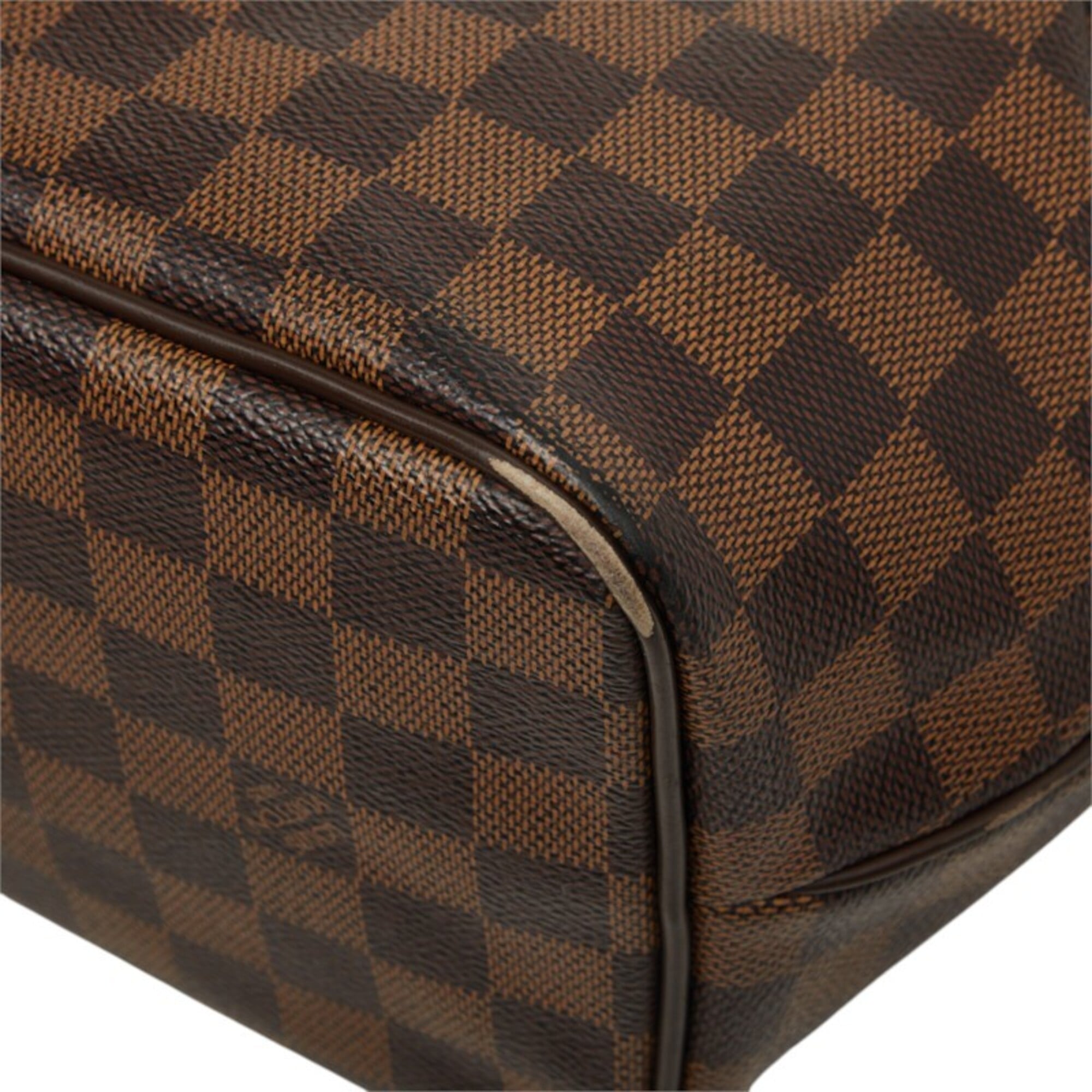 Louis Vuitton Brown Damier Canvas Pvc Leather Shoulder Bag Tote Bag (Pre-Owned)
