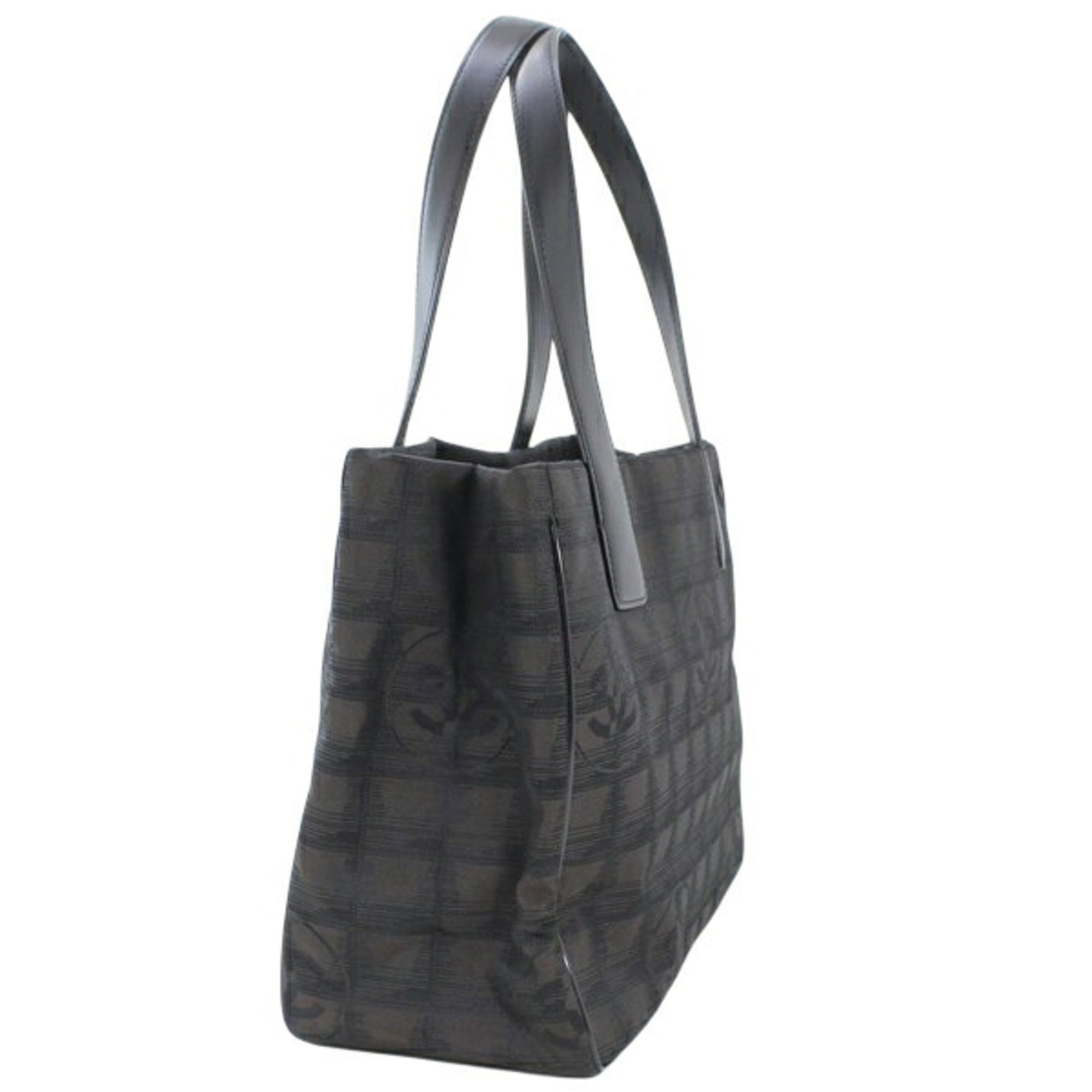 Chanel Brown Dark Brown New Travel Line Handbag Tote Bag (Pre-Owned)