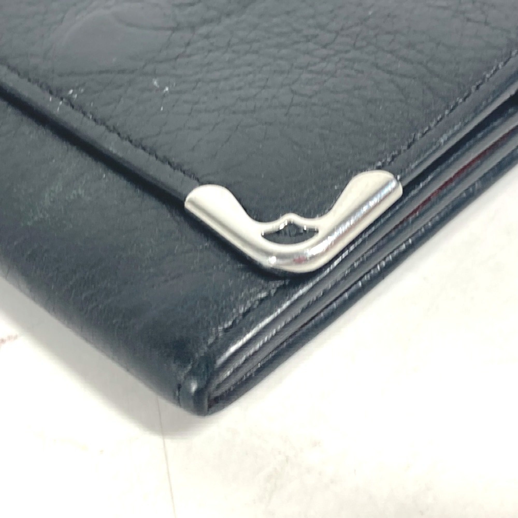 Cartier Black Leather Coin Purse/Coin Case (Pre-Owned)