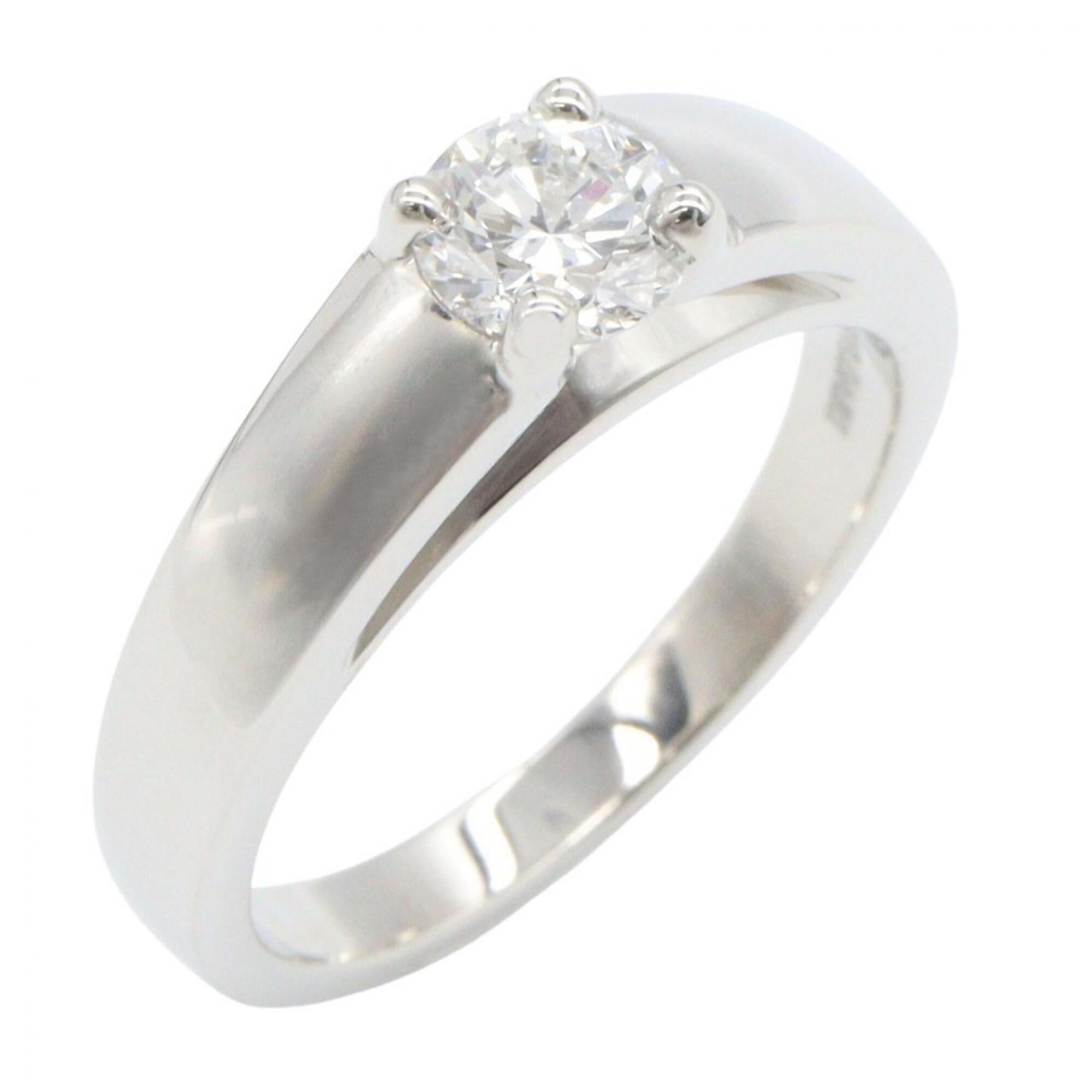 Bvlgari Silver Clear Platinum 950 Band Ring (Pre-Owned)