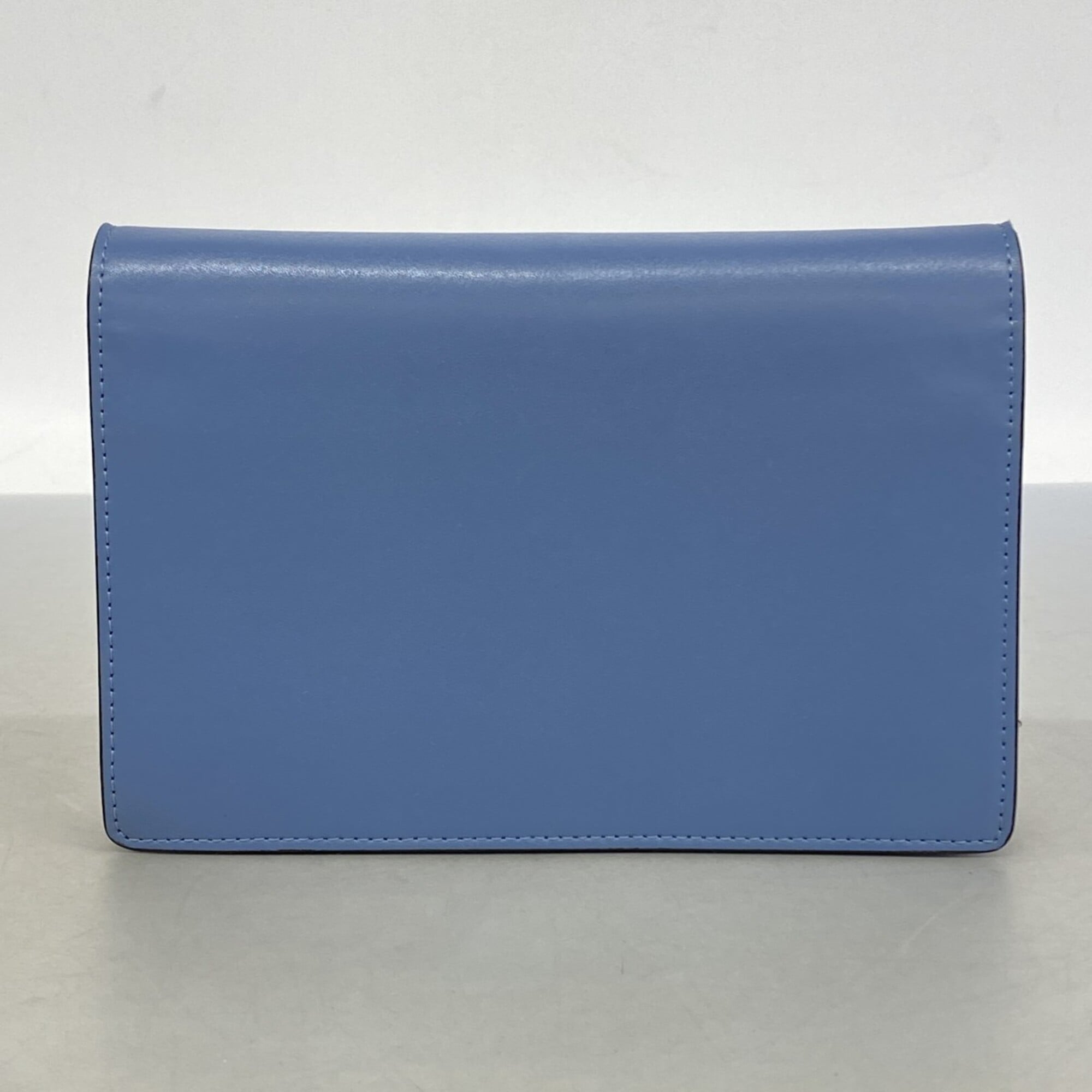 Fendi Blue Leather Shoulder Bag (Pre-Owned)