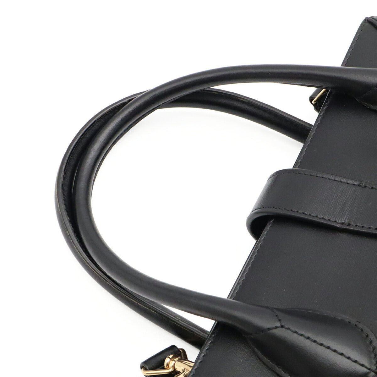 Gucci Black Leather Handbag Shoulder Bag Tote Bag (Pre-Owned)