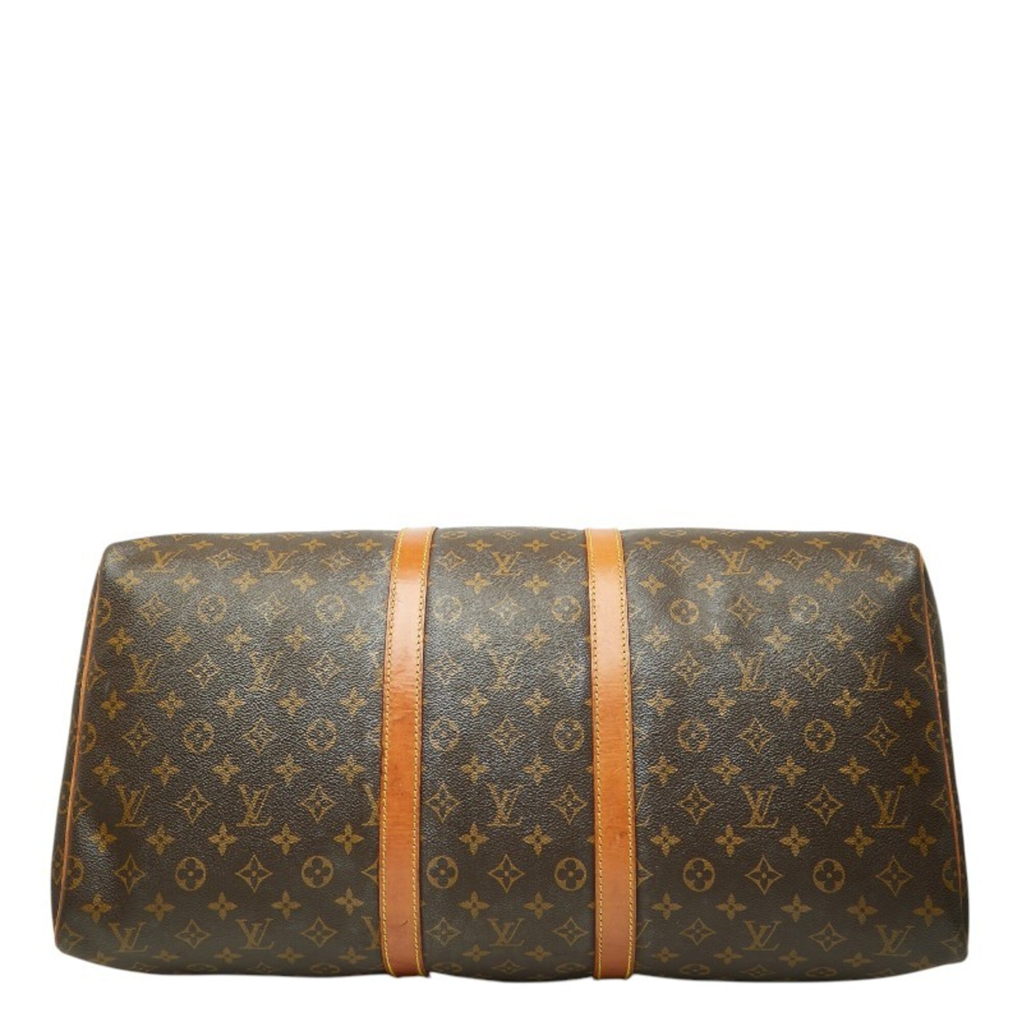 Louis Vuitton Brown Pvc Leather Boston Bag (Pre-Owned)