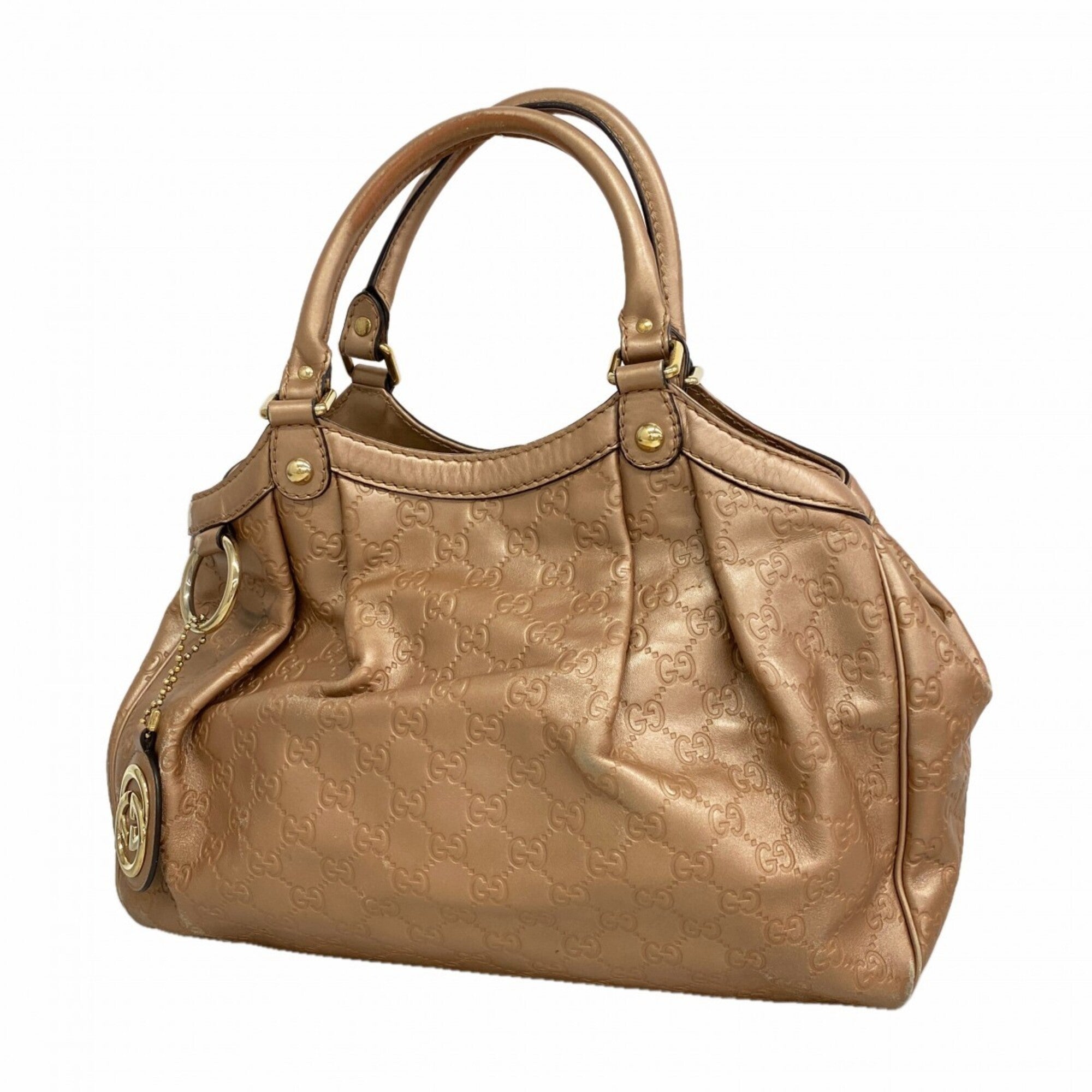 Gucci Pink Leather Tote Bag (Pre-Owned)