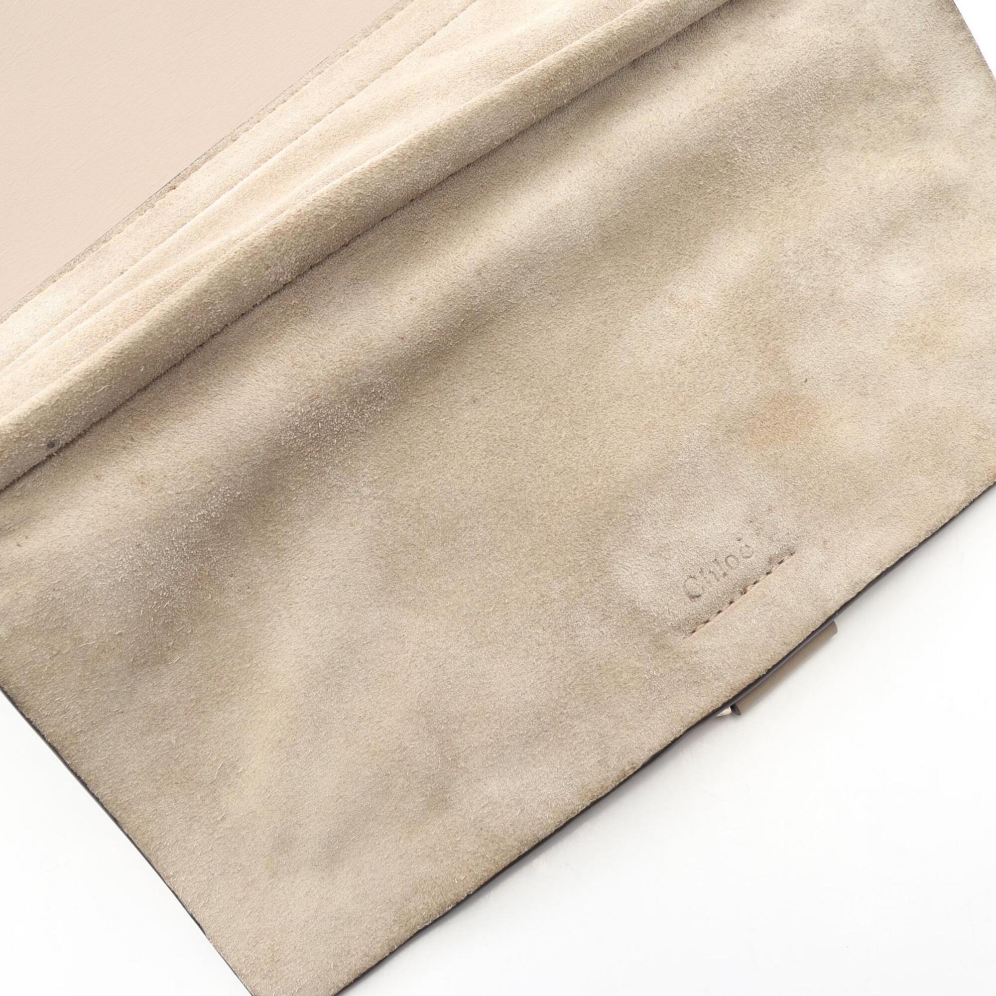 Chloé Beige Leather Suede Handbag Shoulder Bag (Pre-Owned)