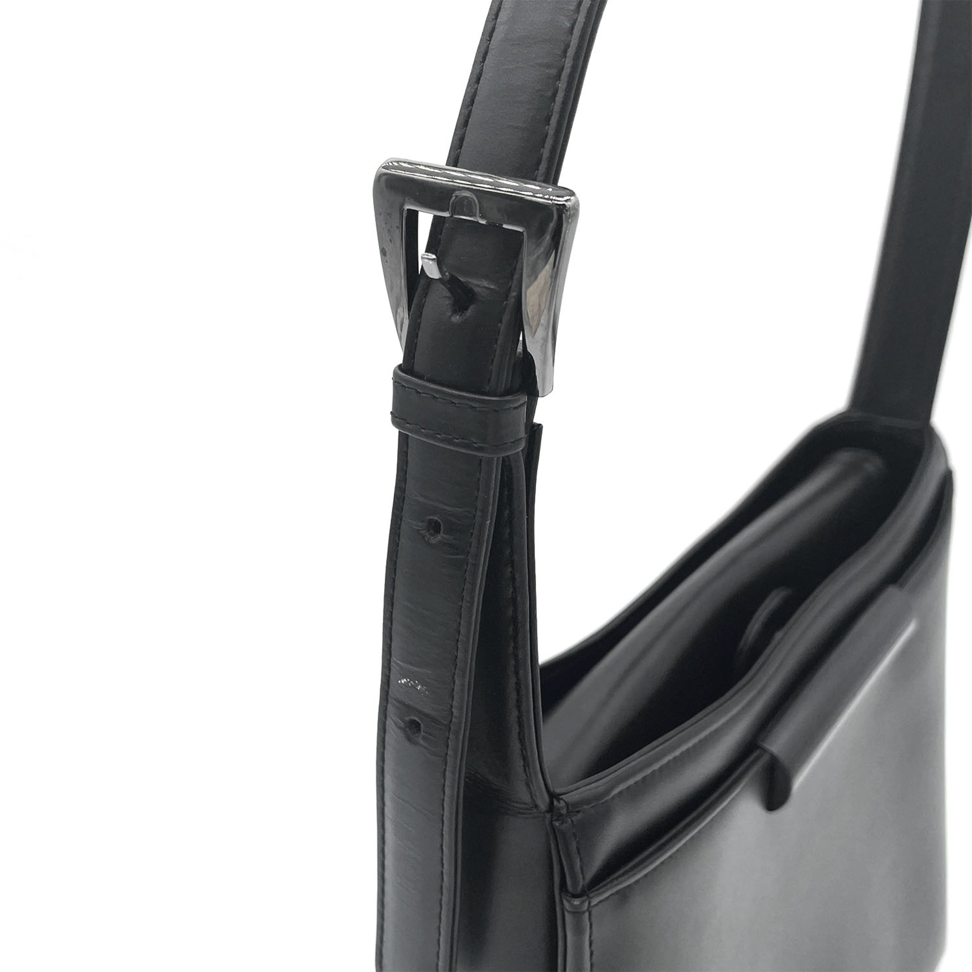 Givenchy Black Leather Handbag Shoulder Bag (Pre-Owned)