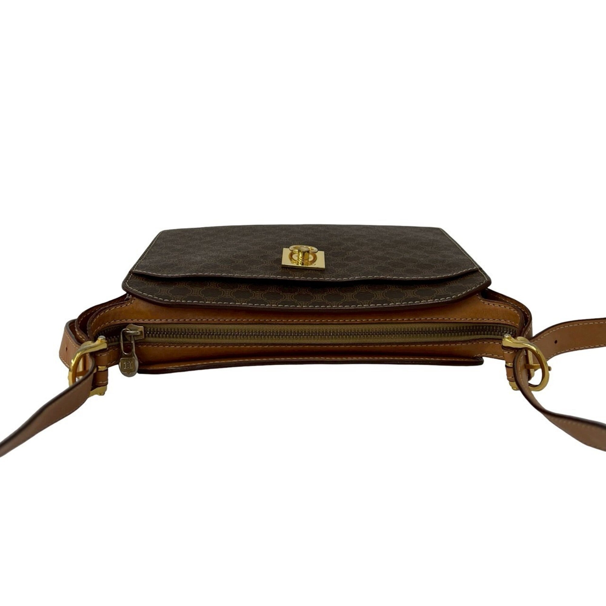 Celine Brown Pvc Leather Shoulder Bag (Pre-Owned)