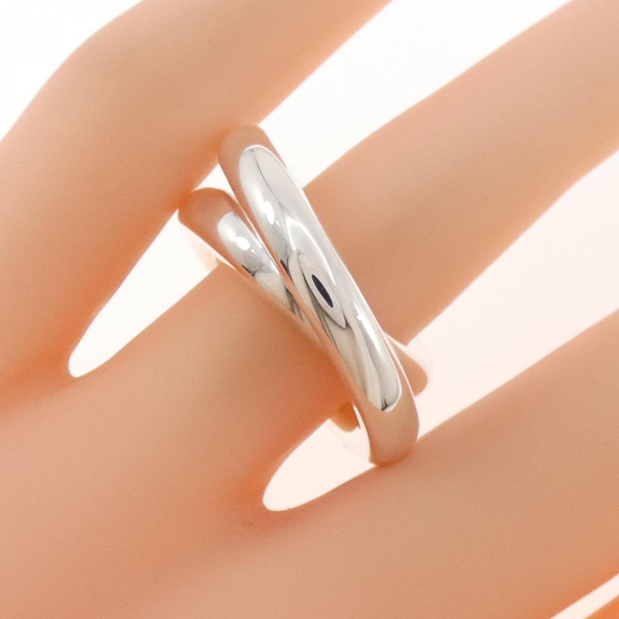 Hermes Silver Silver 925 Band Ring (Pre-Owned)