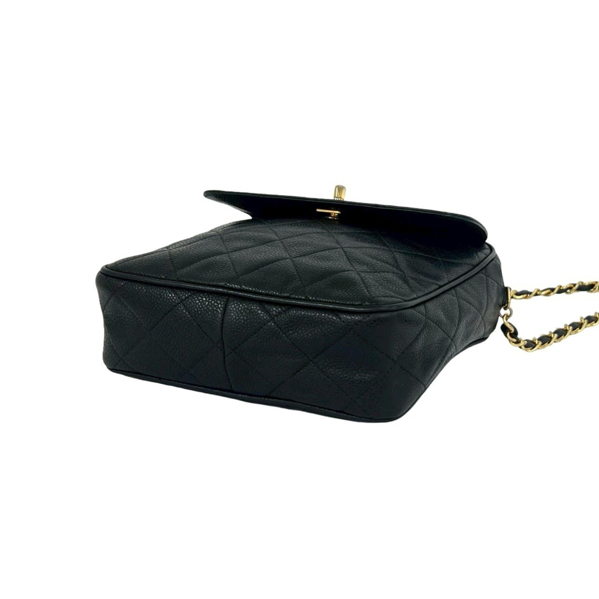 Chanel Black Grained Calfskin Shoulder Bag (Pre-Owned)