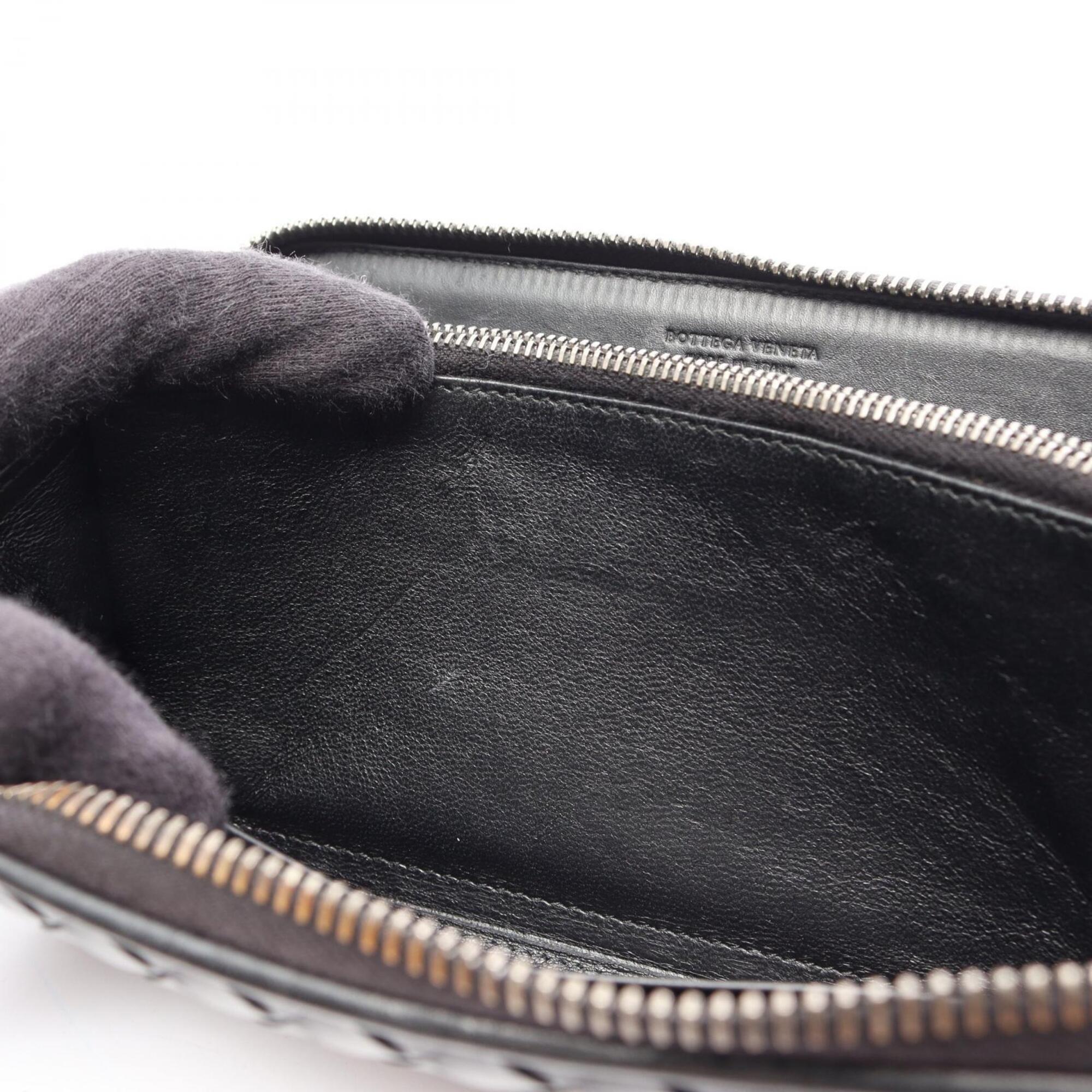 Bottega Veneta Black Leather Long Wallet (Bi-Fold) (Pre-Owned)