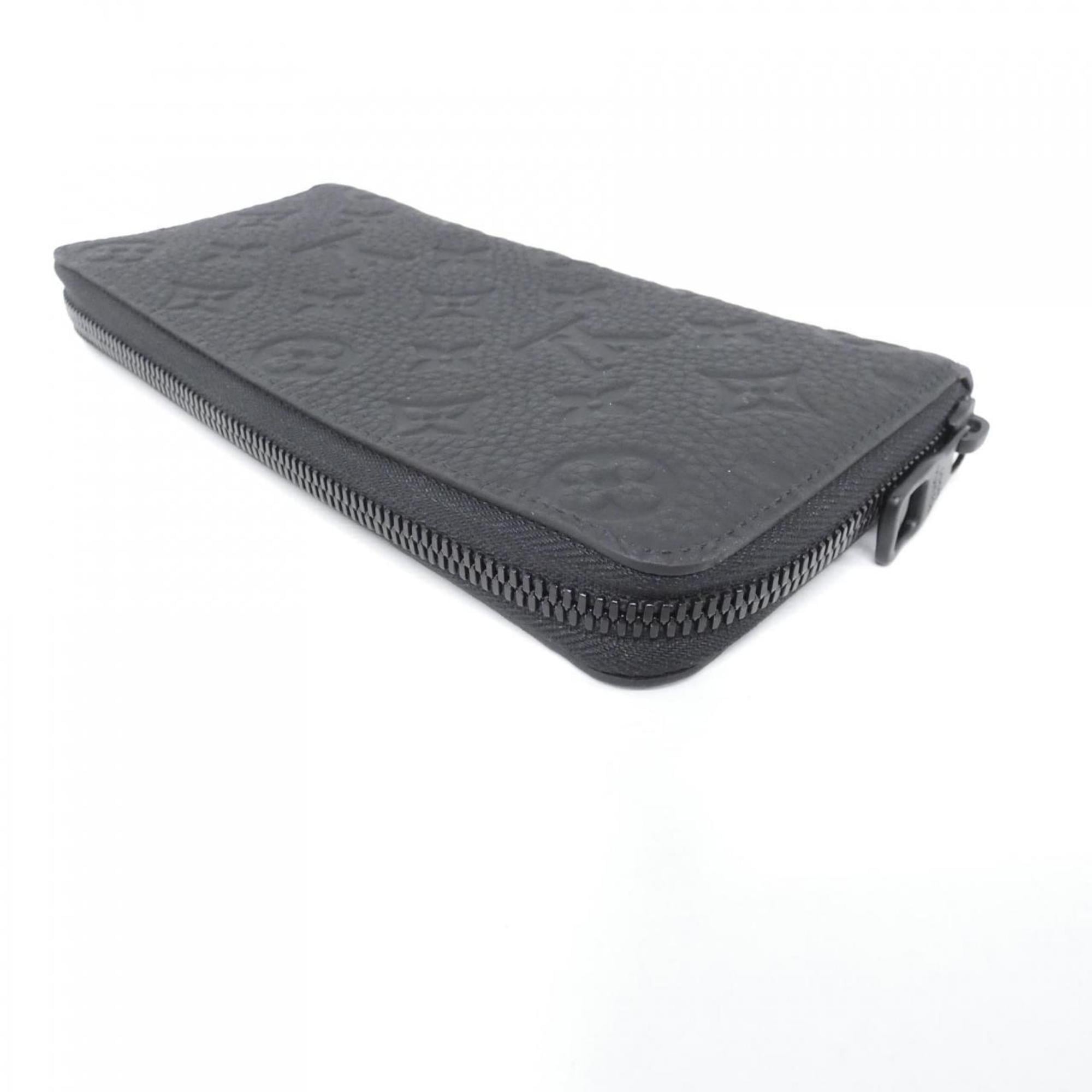 Louis Vuitton Black Leather Long Wallet (Bi-Fold) (Pre-Owned)