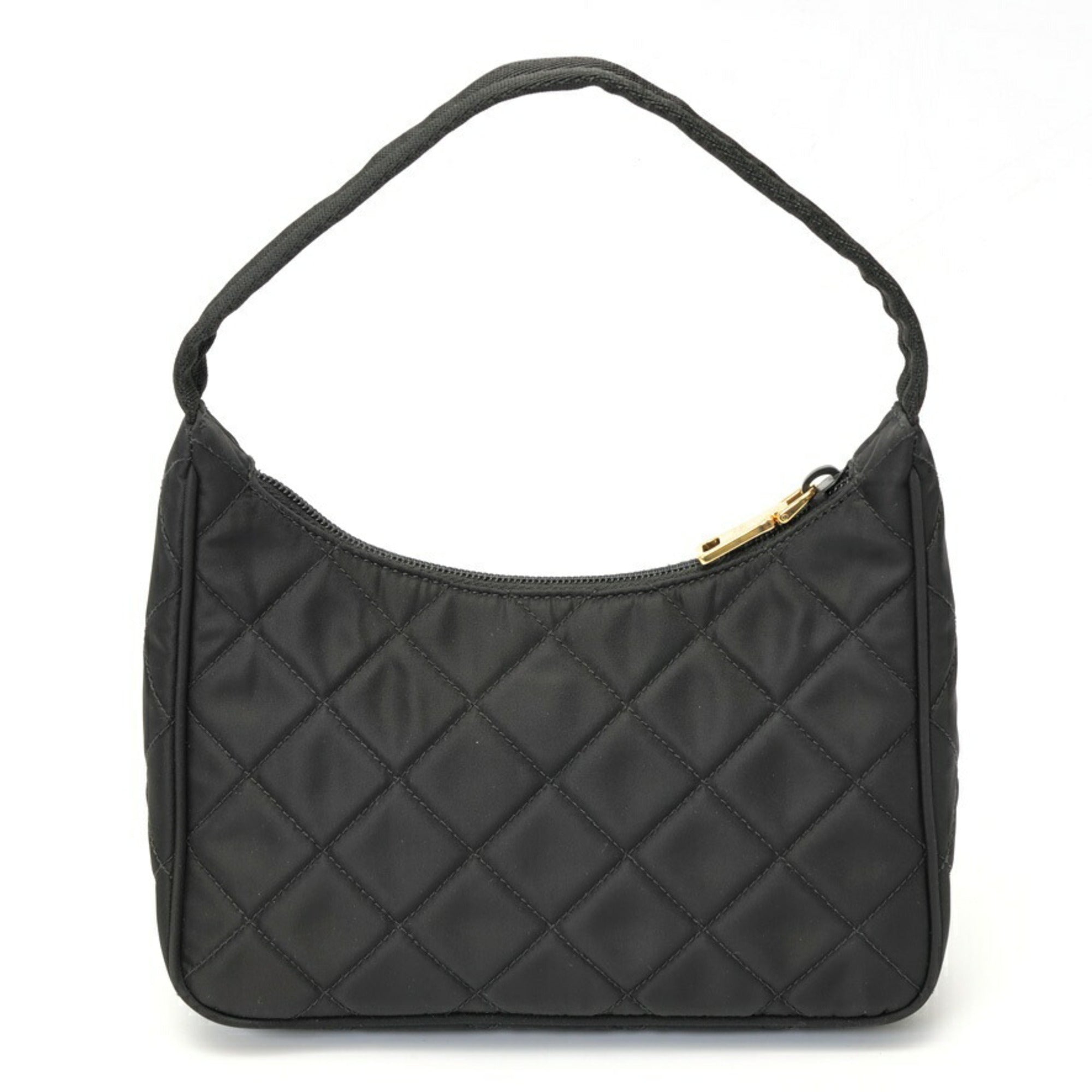 Prada Black Quilting Fabric Shoulder Bag (Pre-Owned)