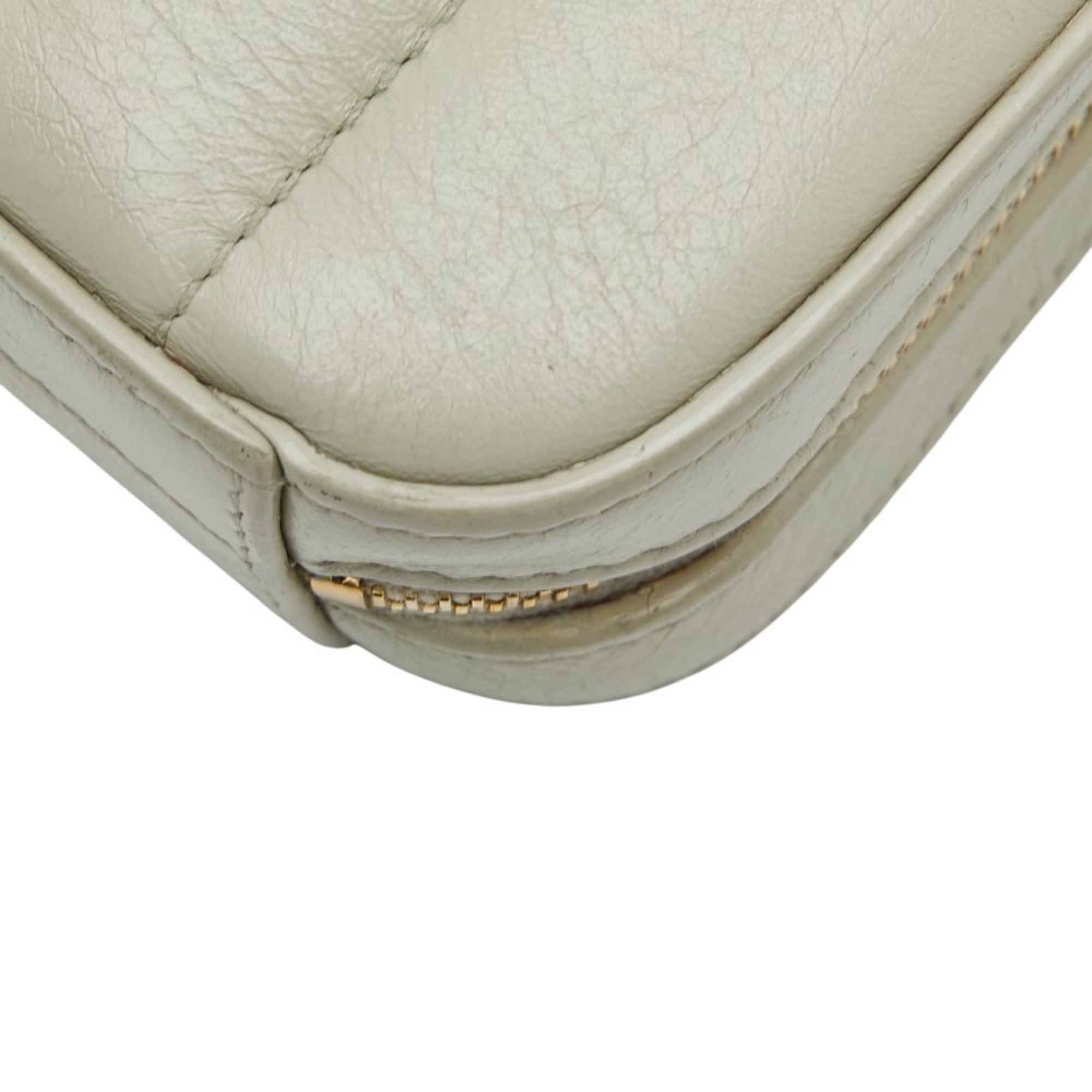 Saint Laurent White Leather Fanny Pack (Pre-Owned)