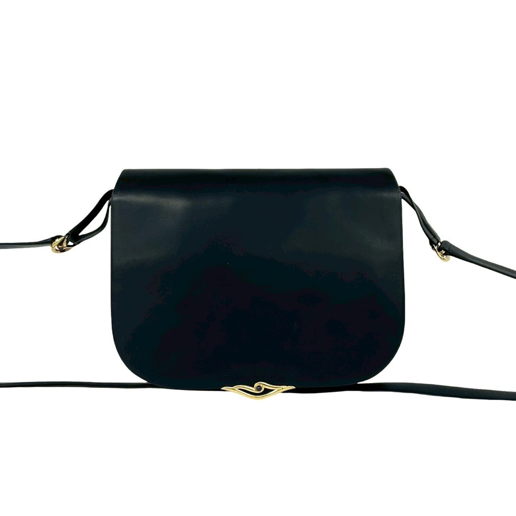 Cartier Navy Leather Pochette Shoulder Bag (Pre-Owned)
