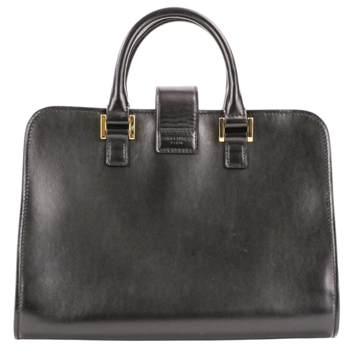 Yves Saint Laurent Black Leather Handbag Shoulder Bag (Pre-Owned)
