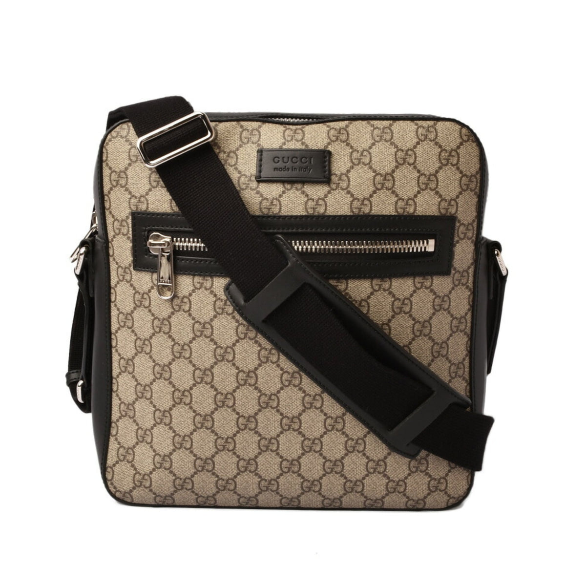 Gucci Beige Brown Gg Supreme Coated Canvas Messenger Bag Shoulder Bag (Pre-Owned)