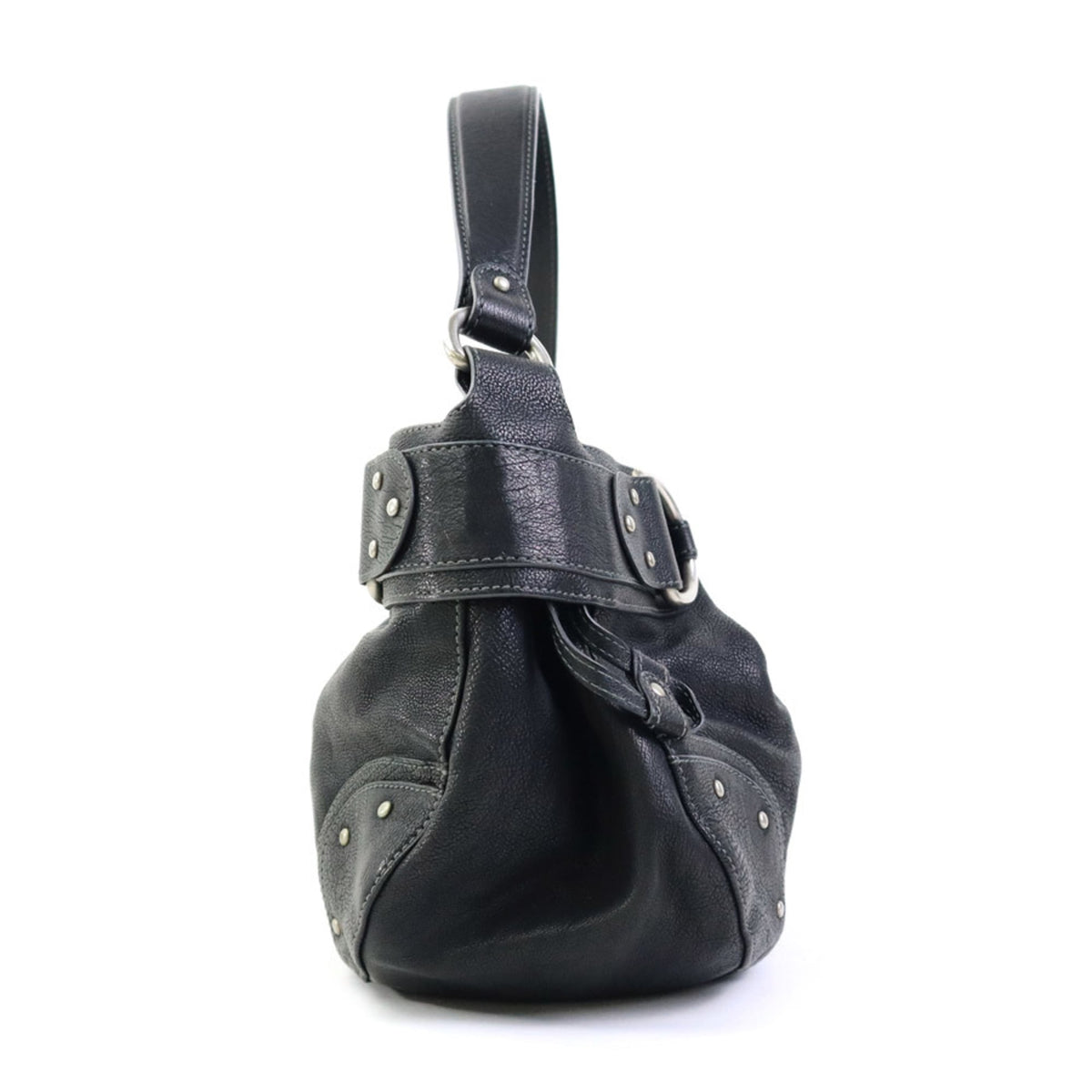 Bally Black Leather Shoulder Bag (Pre-Owned)