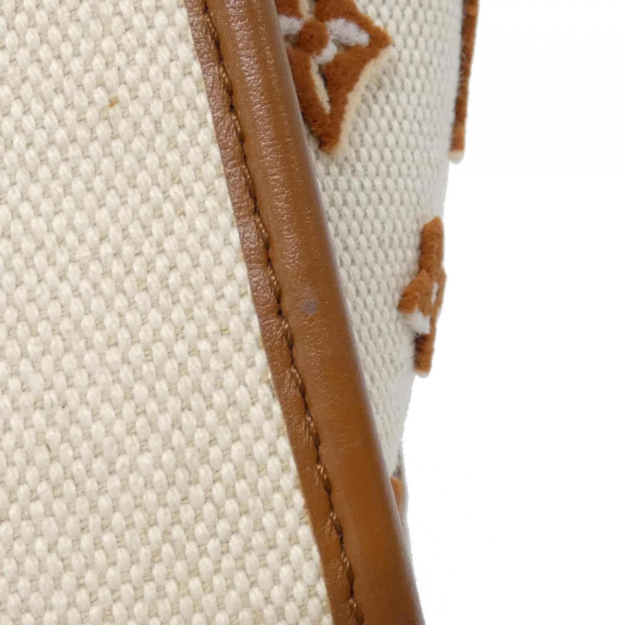 Louis Vuitton Natural Canvas Leather Handbag (Pre-Owned)