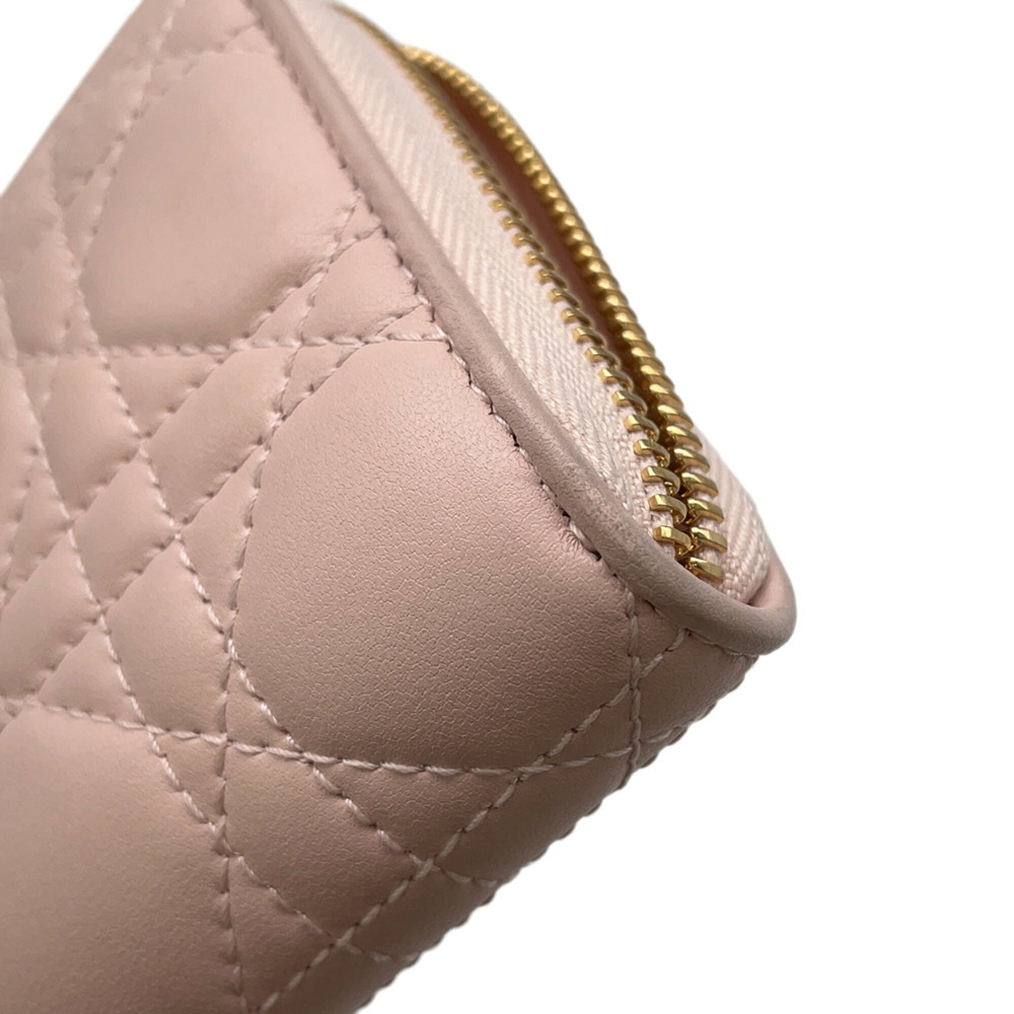 Christian Dior Pink Leather Long Wallet (Bi-Fold) (Pre-Owned)