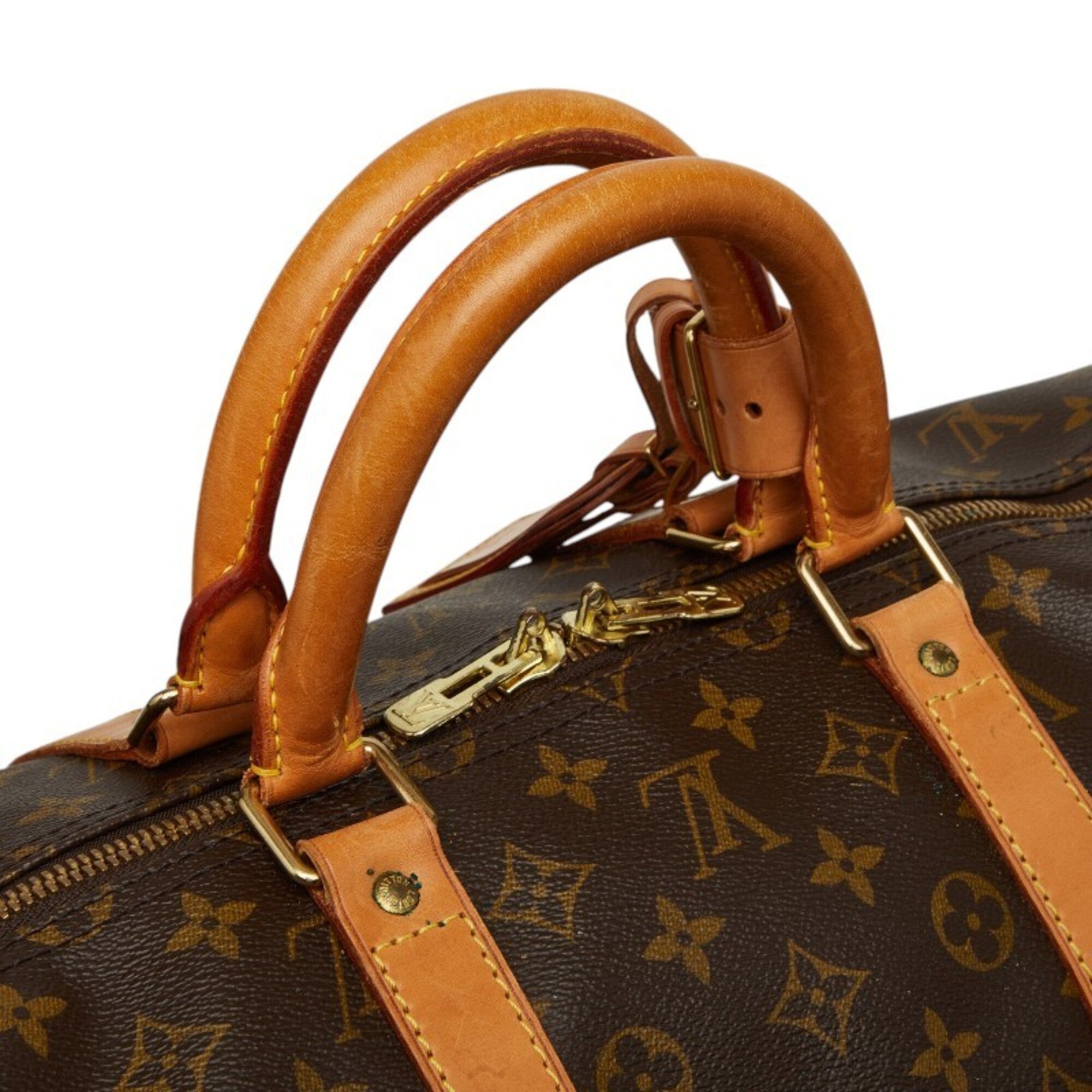 Louis Vuitton Brown Pvc Leather Boston Bag (Pre-Owned)