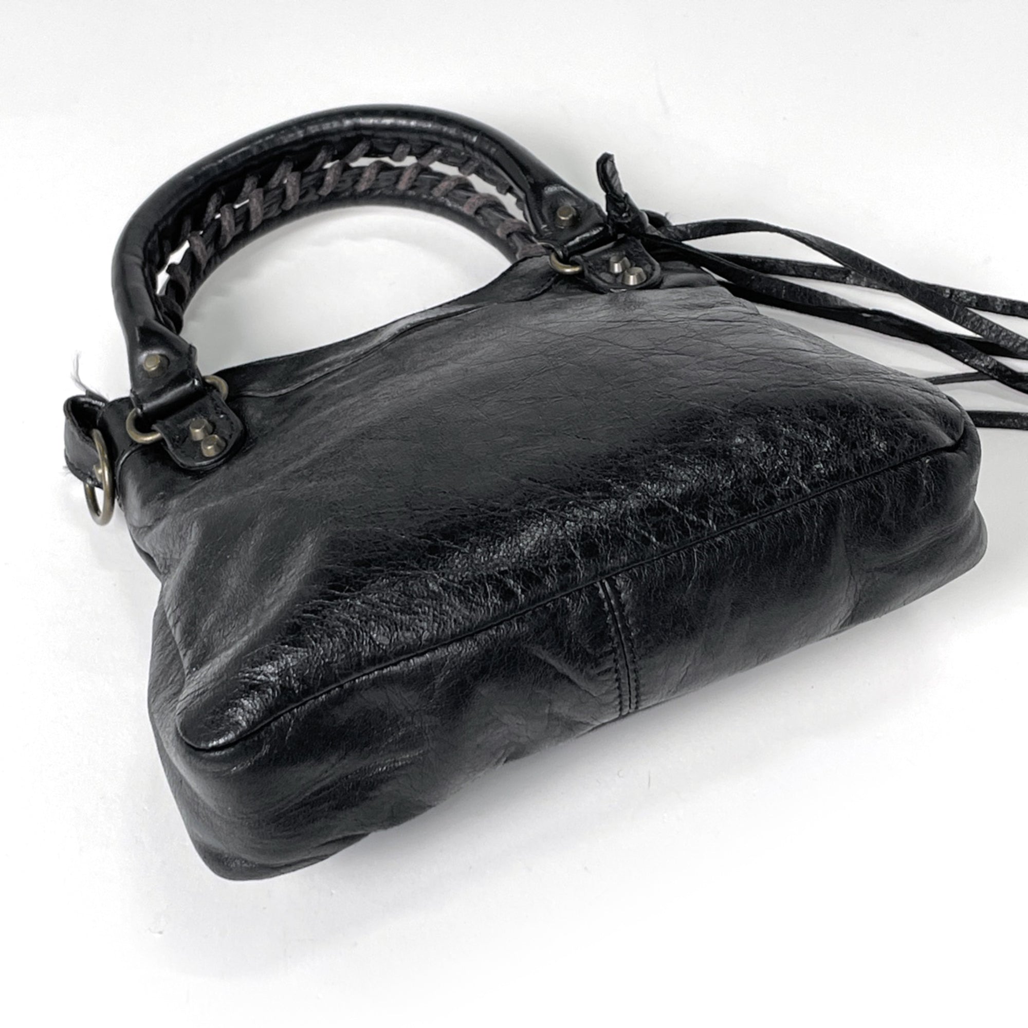 Balenciaga Black Leather Handbag (Pre-Owned)