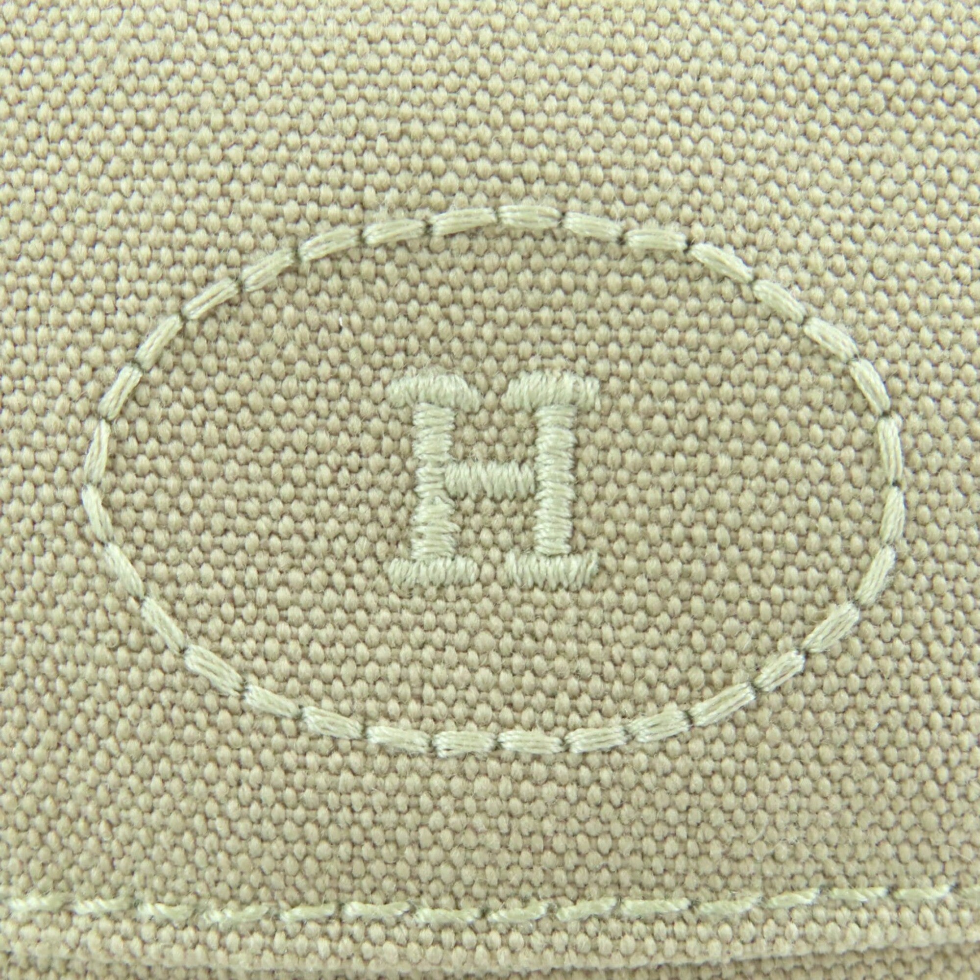 Hermes Bolide Beige Cotton 100% Leather Pouch (Pre-Owned)
