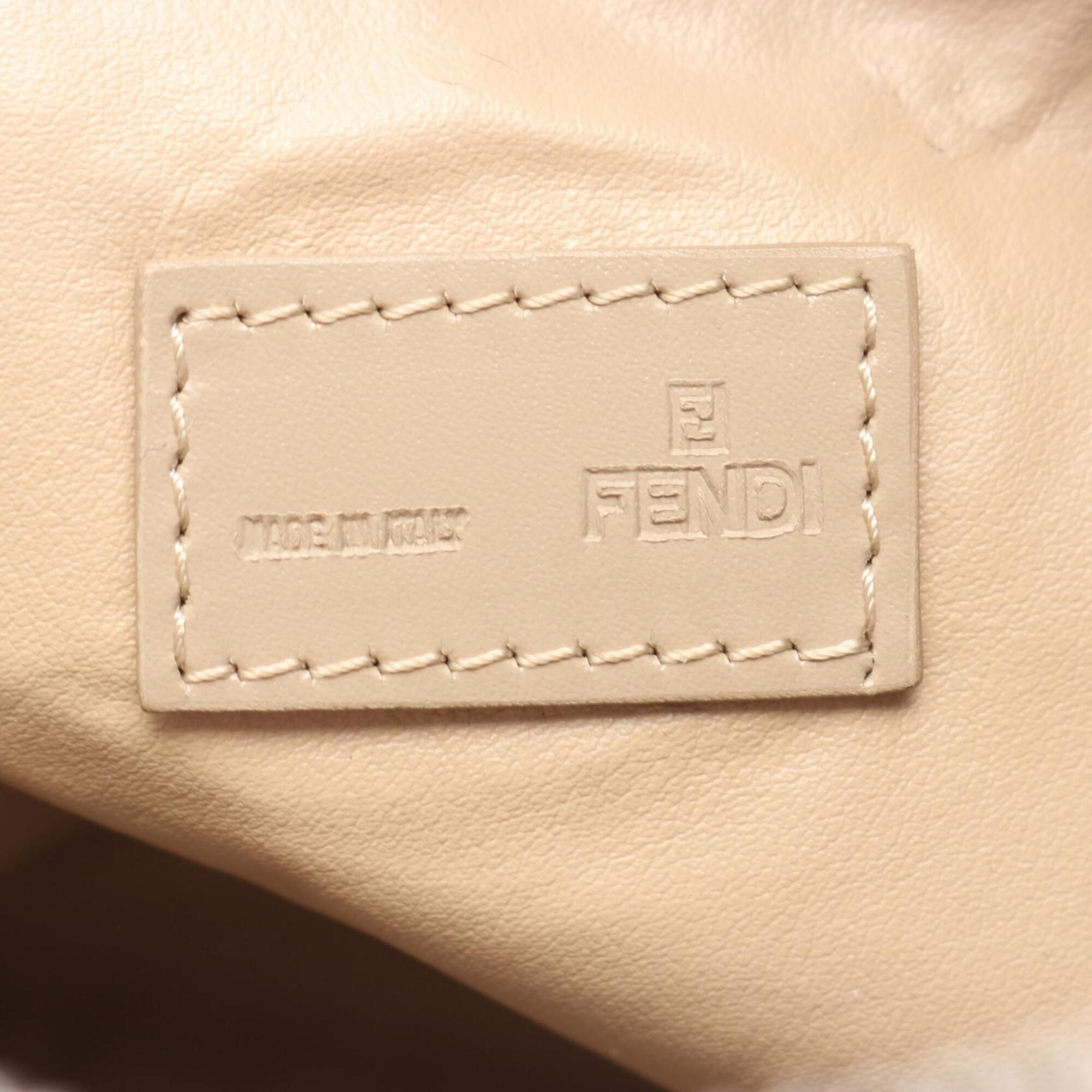 Fendi Beige Canvas Leather Handbag (Pre-Owned)