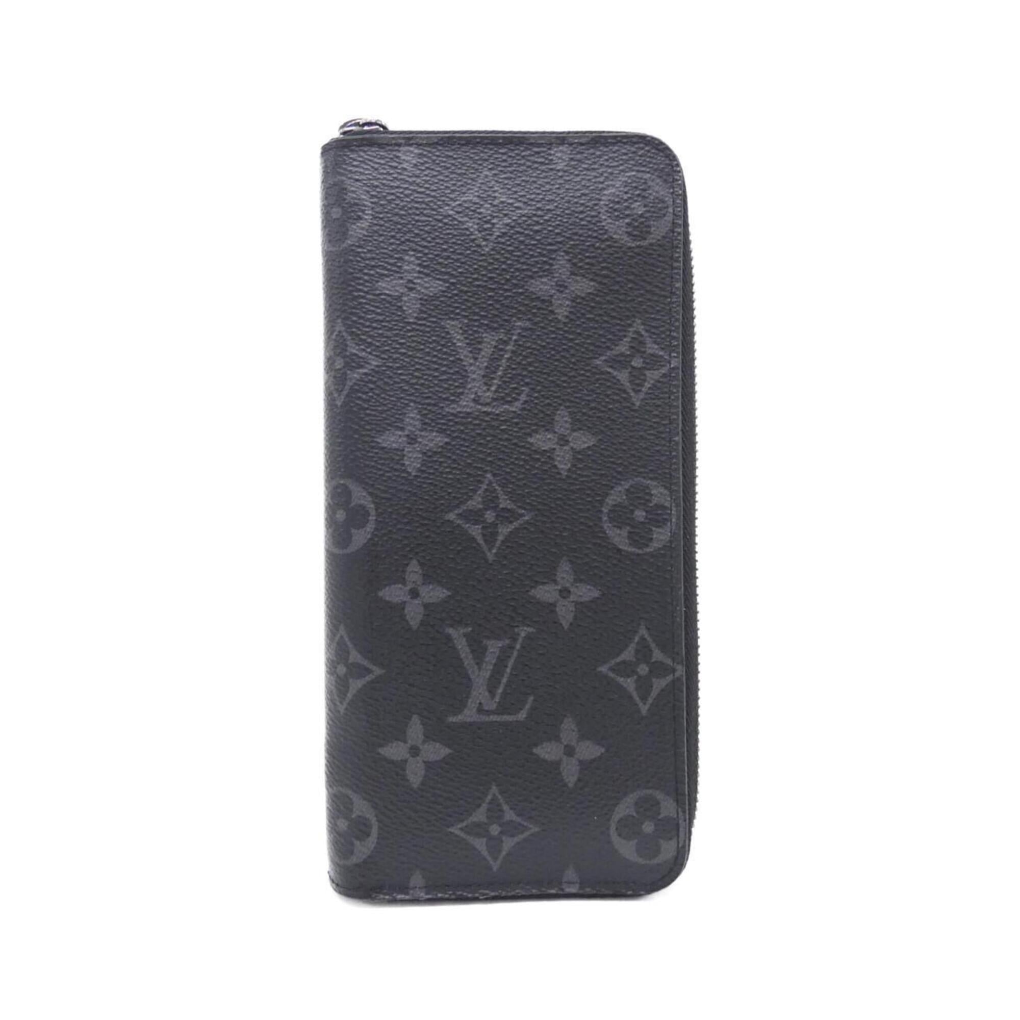 Louis Vuitton Black Coated Canvas Long Wallet (Bi-Fold) (Pre-Owned)