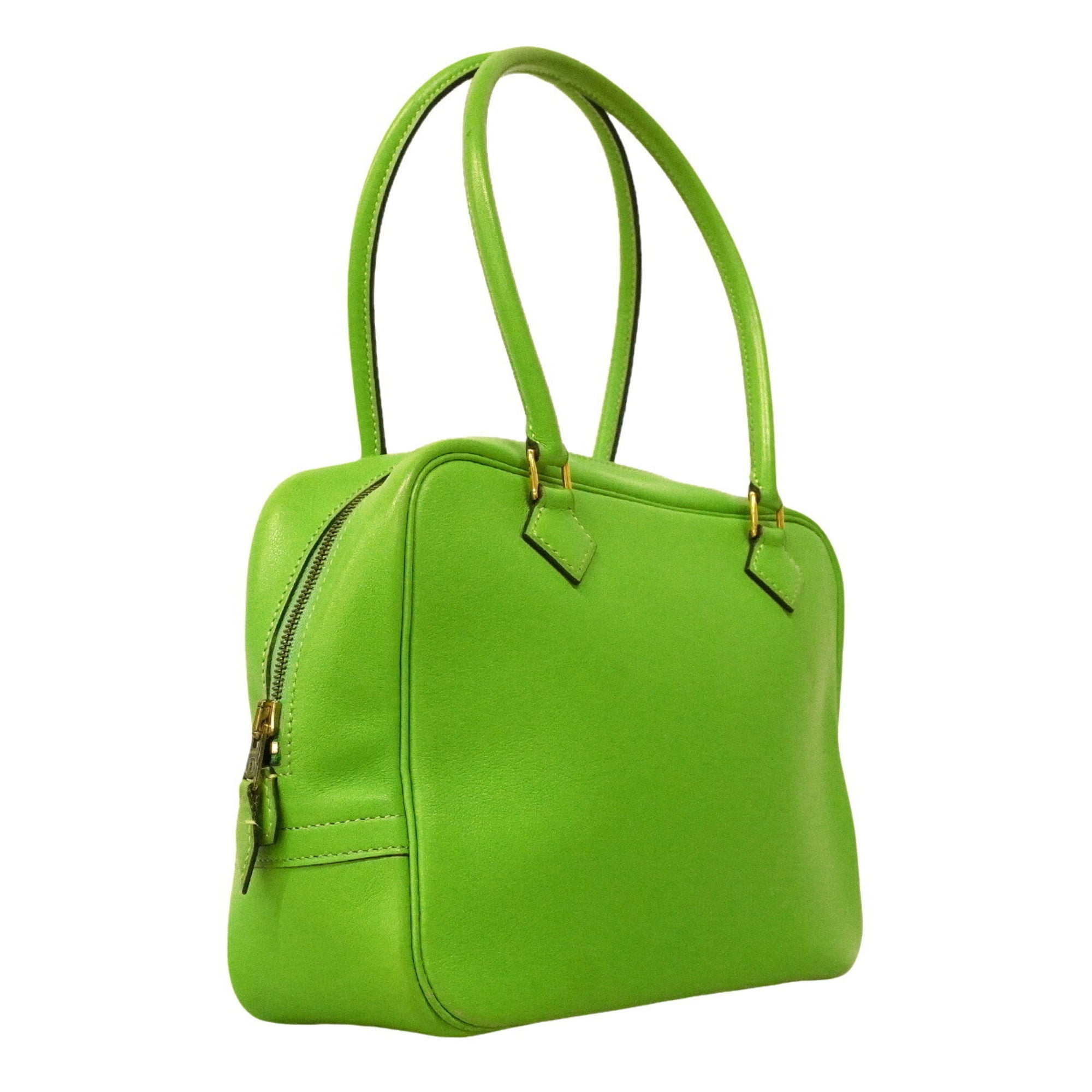 Hermes Green Gulliver Leather Handbag (Pre-Owned)