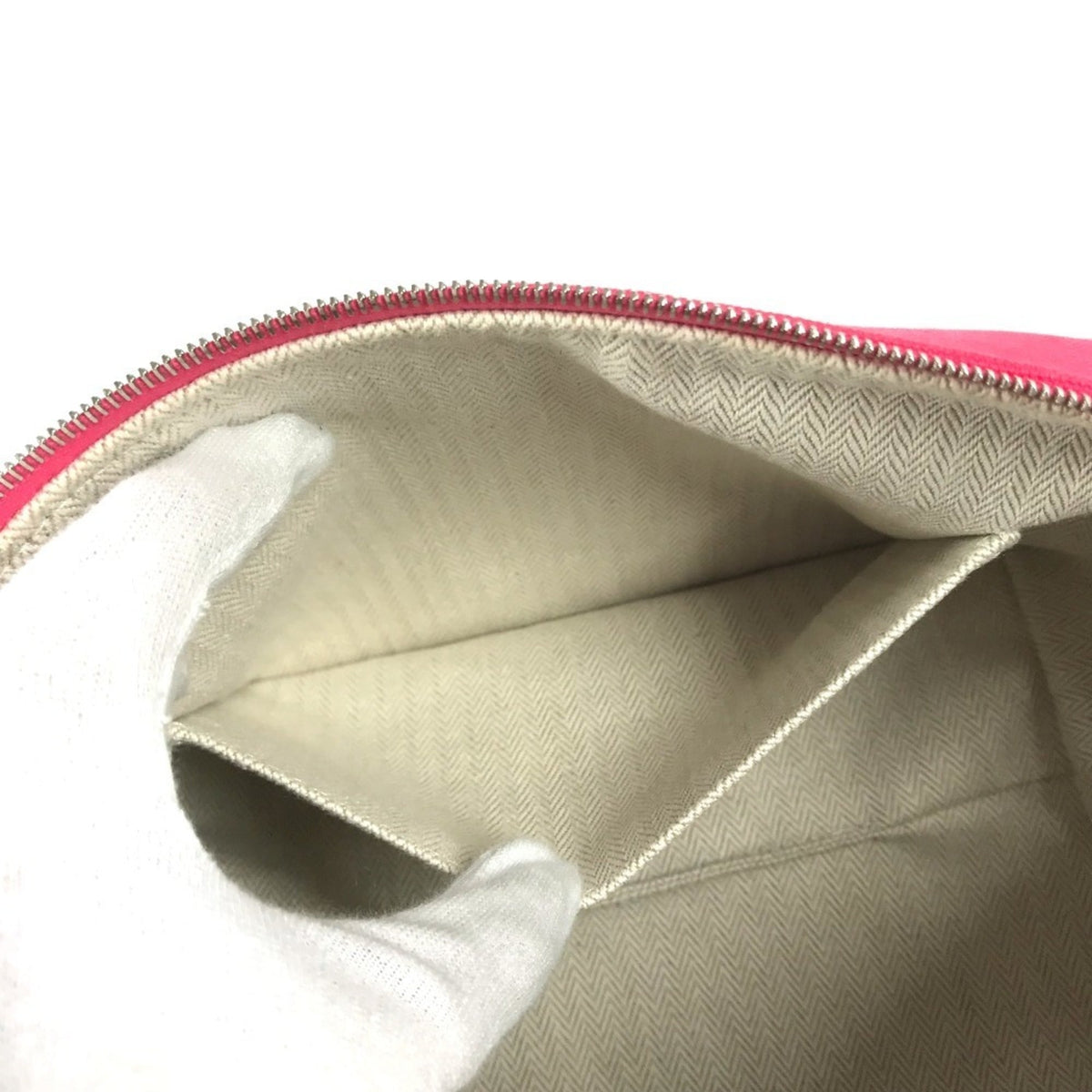 Hermes Pink Canvas Handbag Vanity Bag (Pre-Owned)