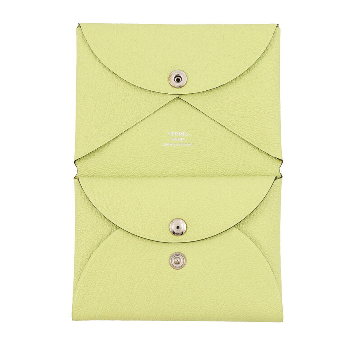 Hermes Lime Chevre Myzore Leather Coin Purse/Coin Case (Pre-Owned)