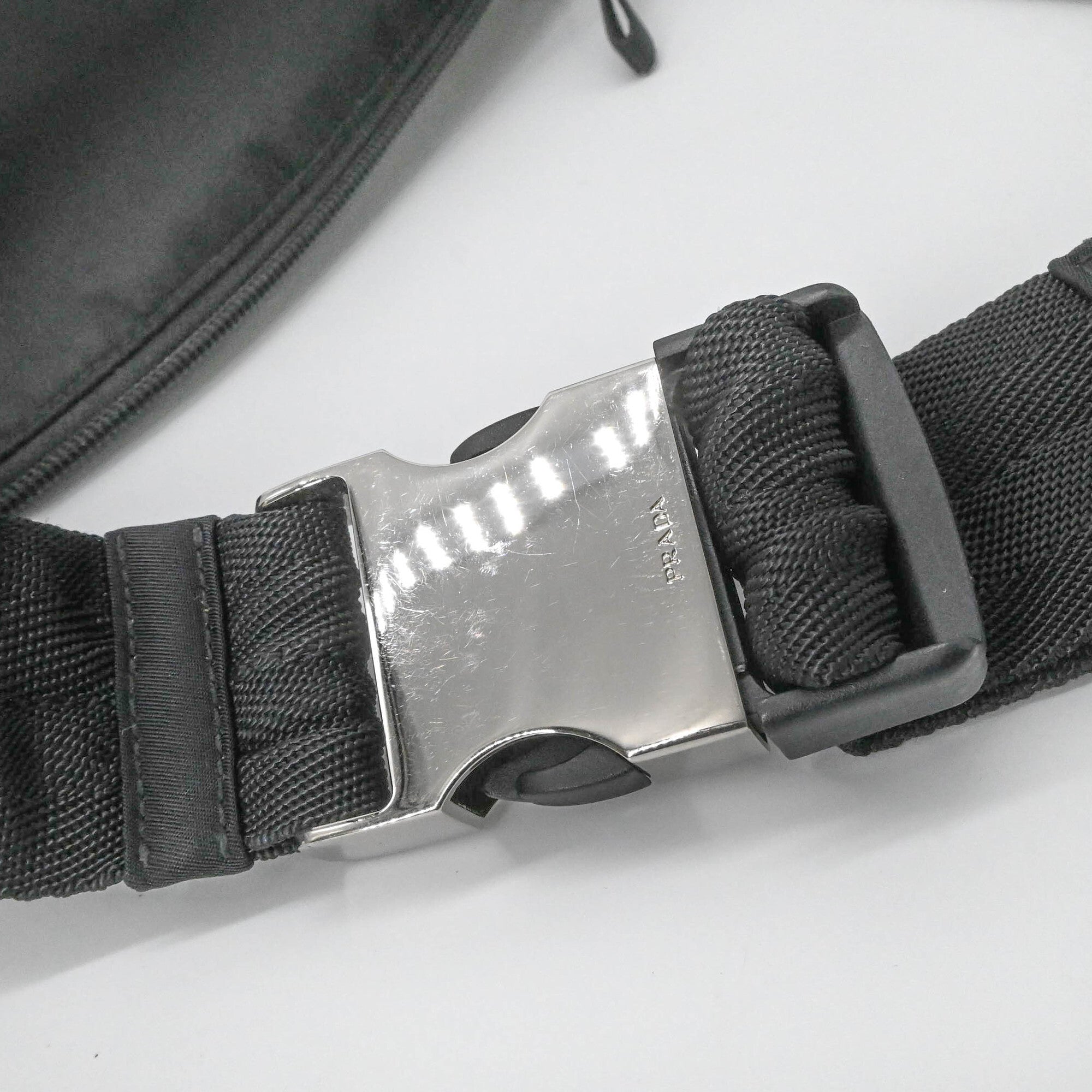 Prada Black Nylon Fanny Pack Sling Bag (Pre-Owned)