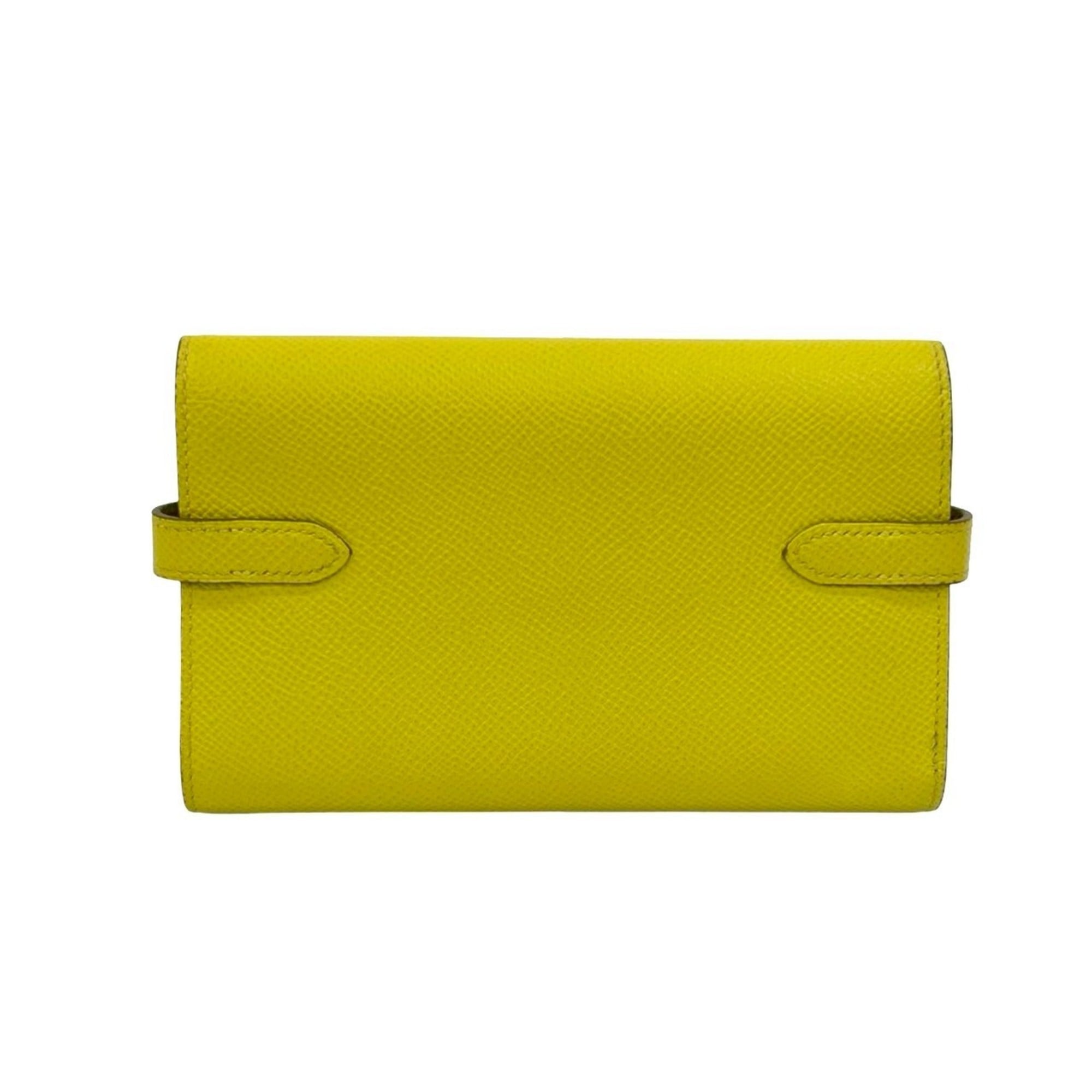 Hermes Yellow Leather Wallet (Bi-Fold) (Pre-Owned)
