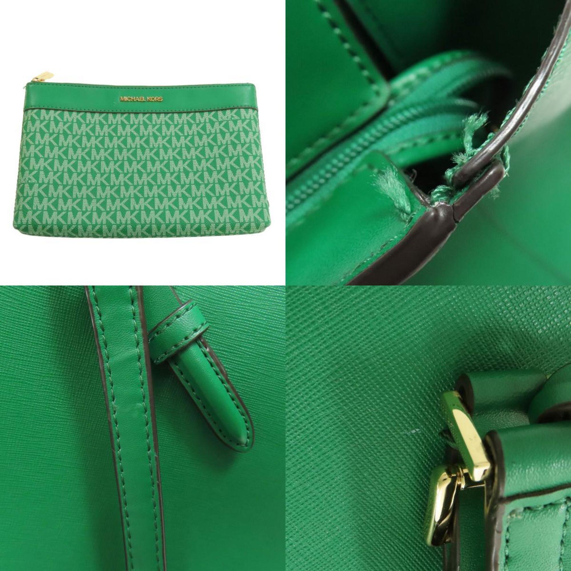 Michael Kors Green Leather Tote Bag (Pre-Owned)