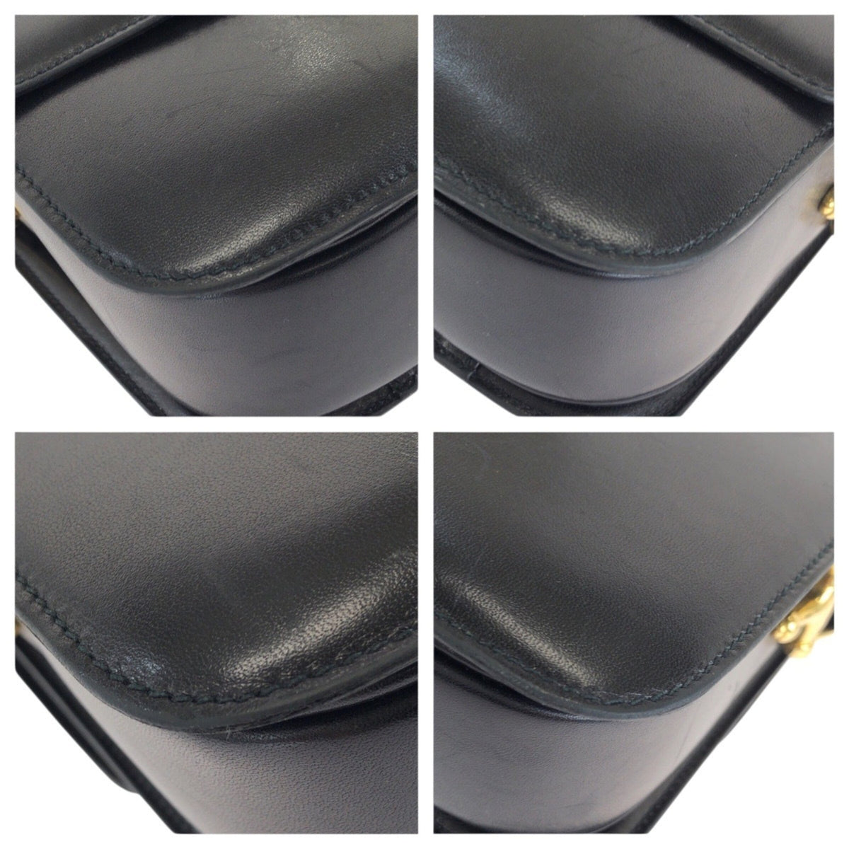 Celine Black Leather Pochette Shoulder Bag (Pre-Owned)