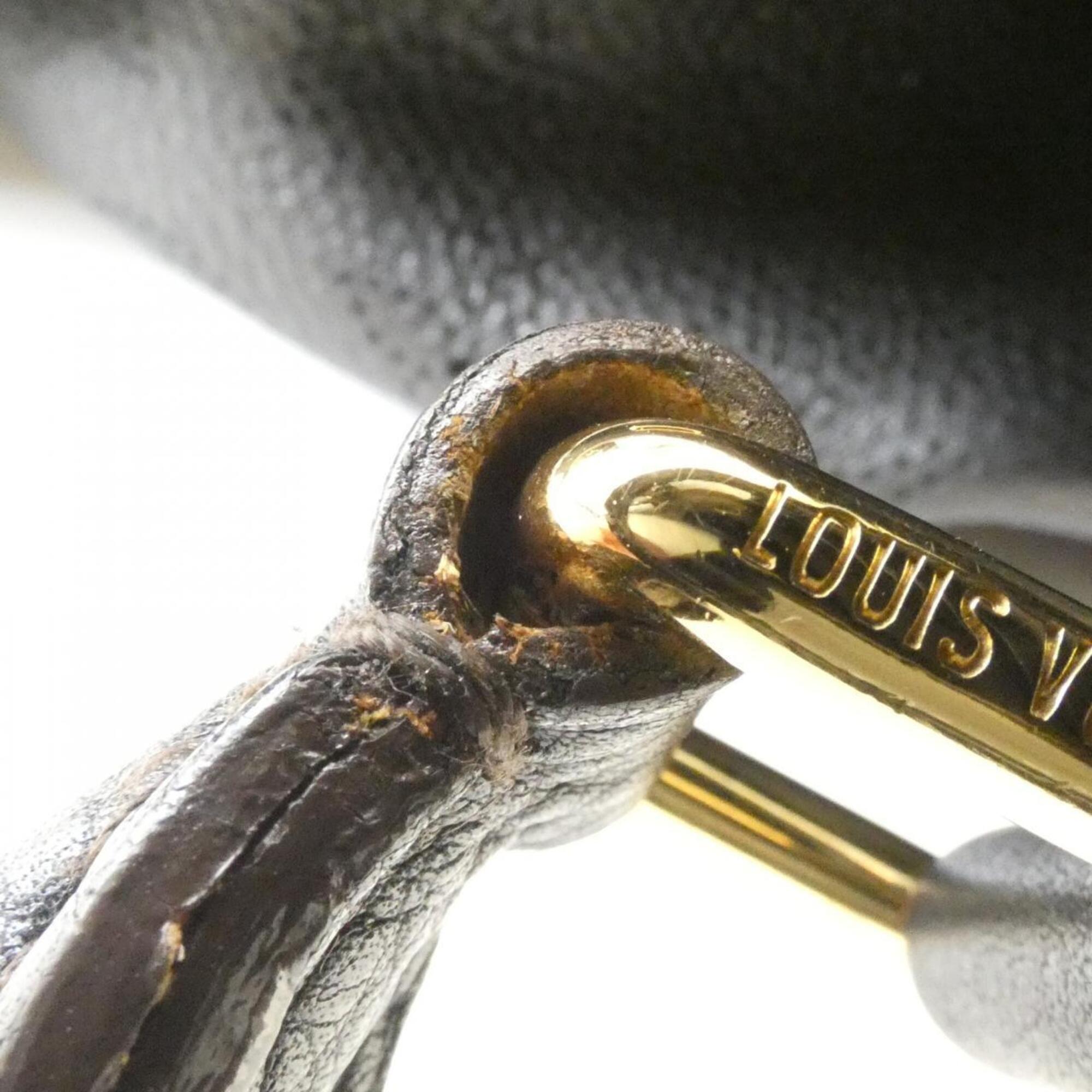 Louis Vuitton Black Leather Shoulder Bag (Pre-Owned)