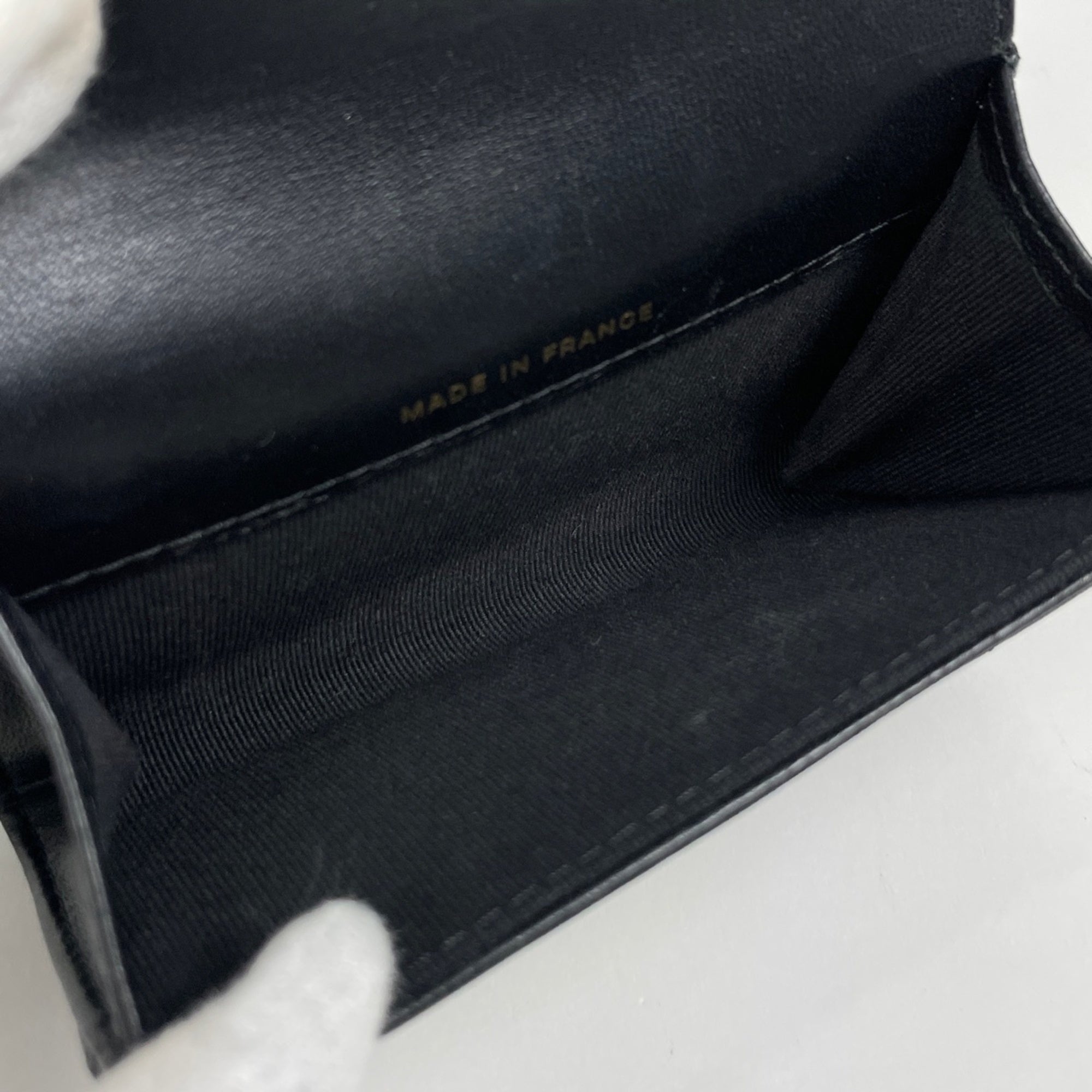 Chanel Black Leather Coin Purse/Coin Case (Pre-Owned)
