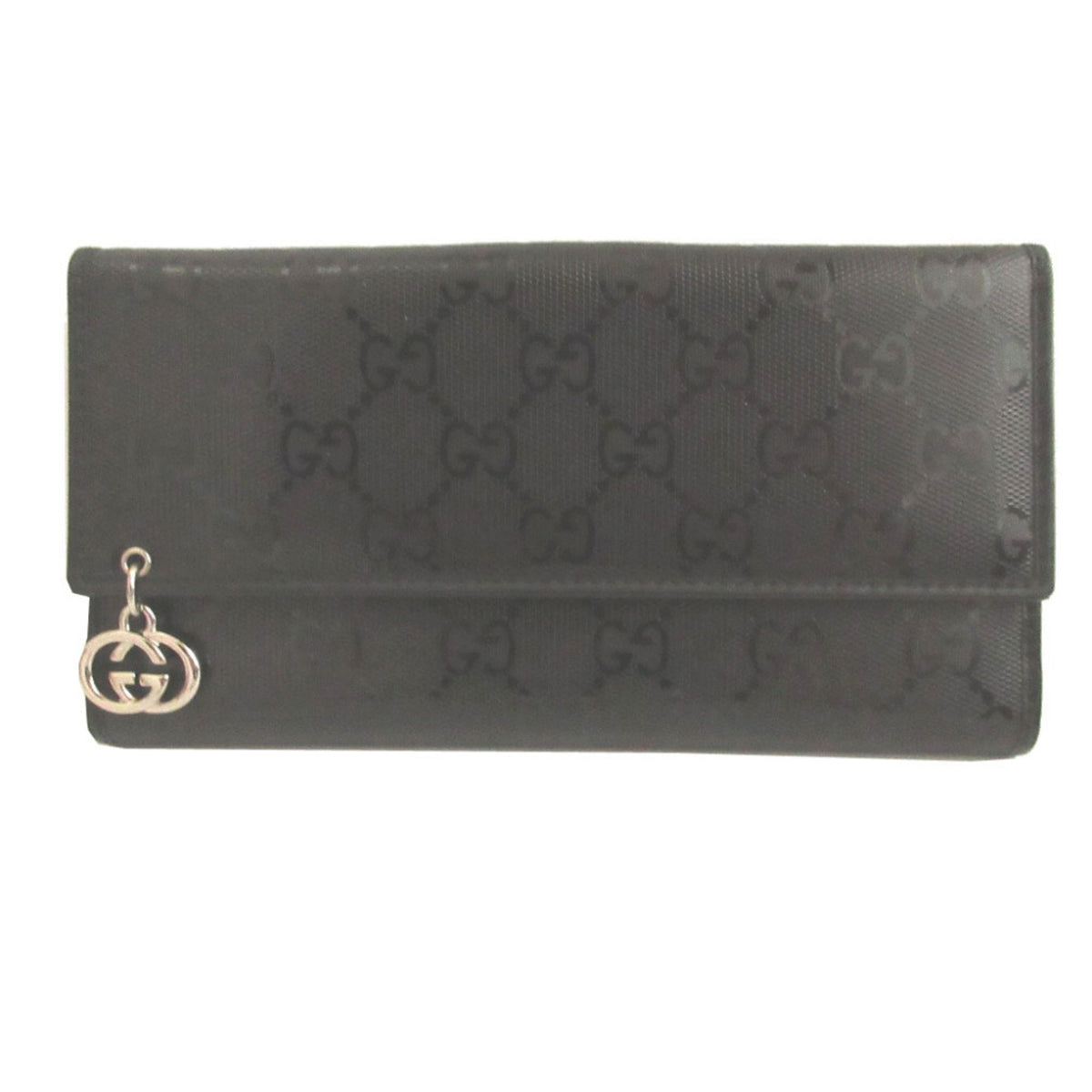 Gucci Black Gg Imprimé Long Wallet (Bi-Fold) (Pre-Owned)