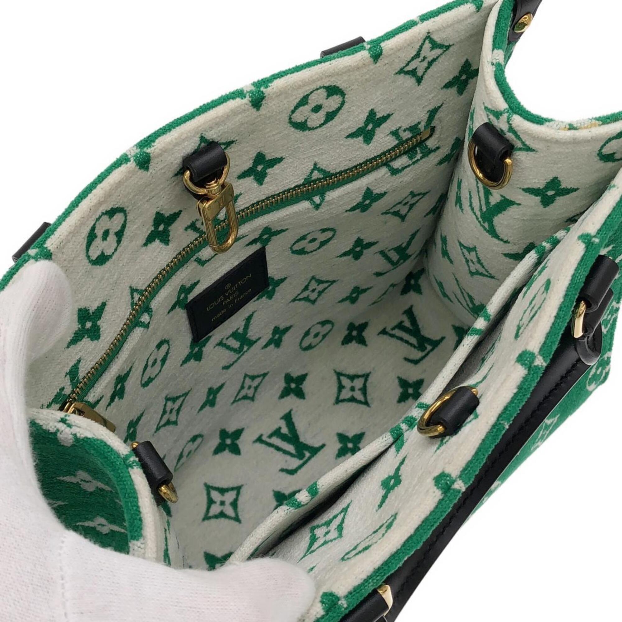Louis Vuitton Green Jacquard Handbag (Pre-Owned)