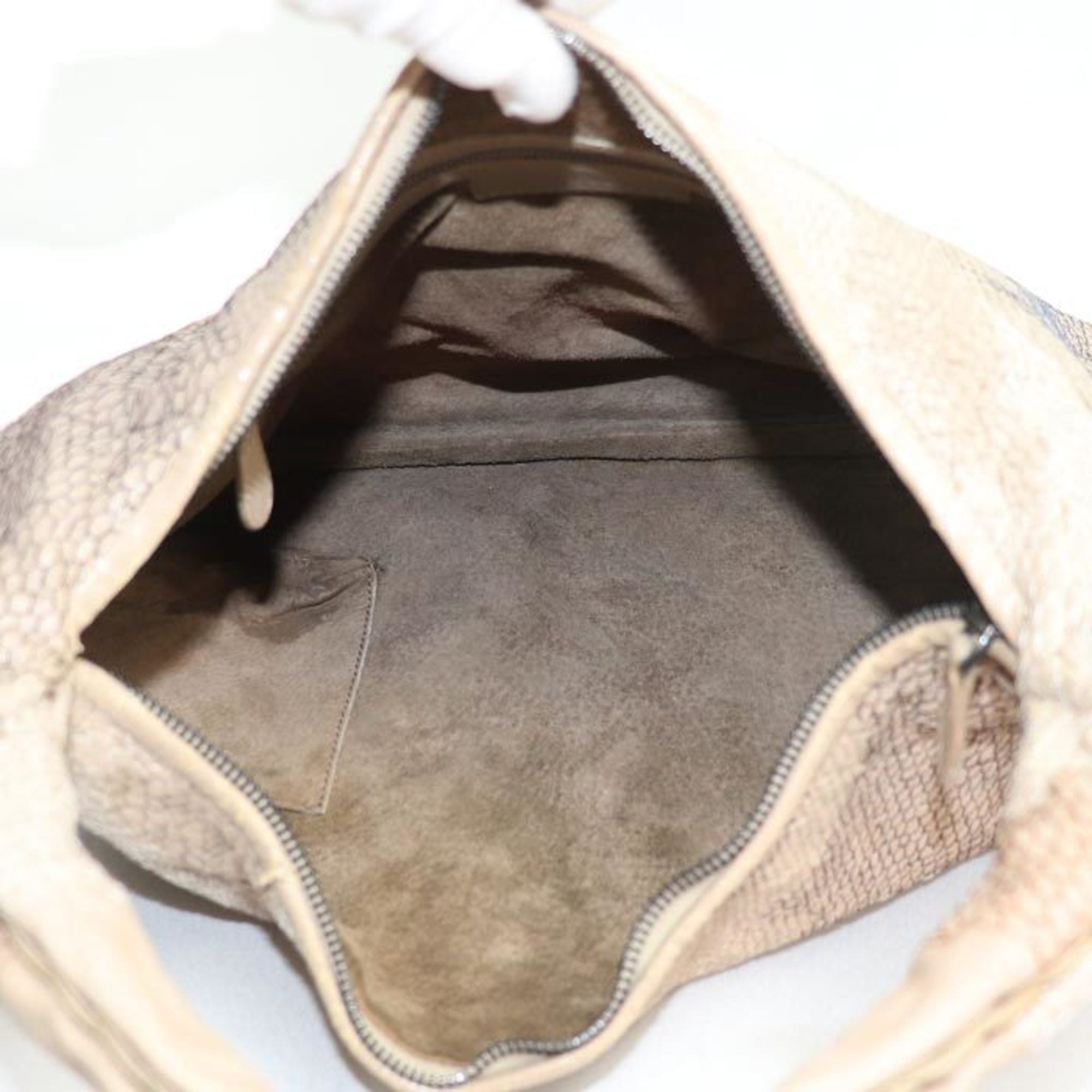 Bottega Veneta Beige Leather Shoulder Bag (Pre-Owned)
